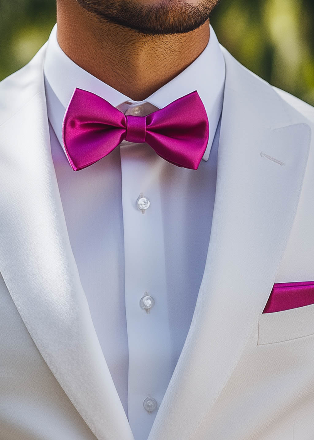 Silk bow tie & pocket square