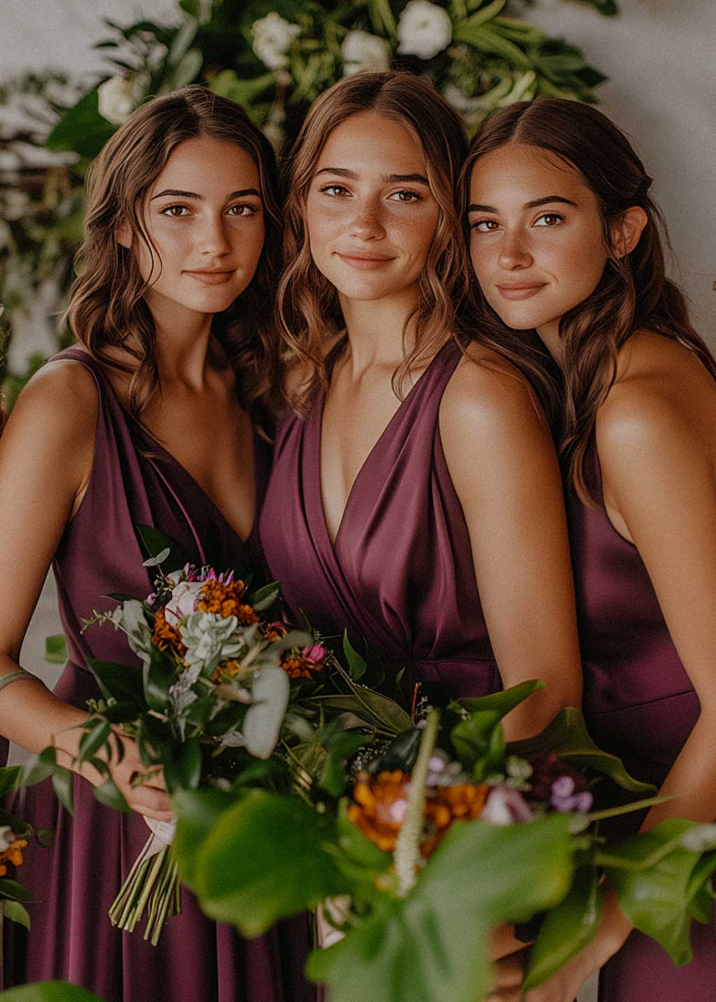Dusty Rose Infinity Pleated Bridesmaid Dress