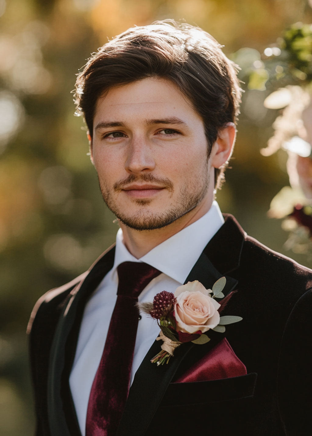 Velvet tie & pocket square