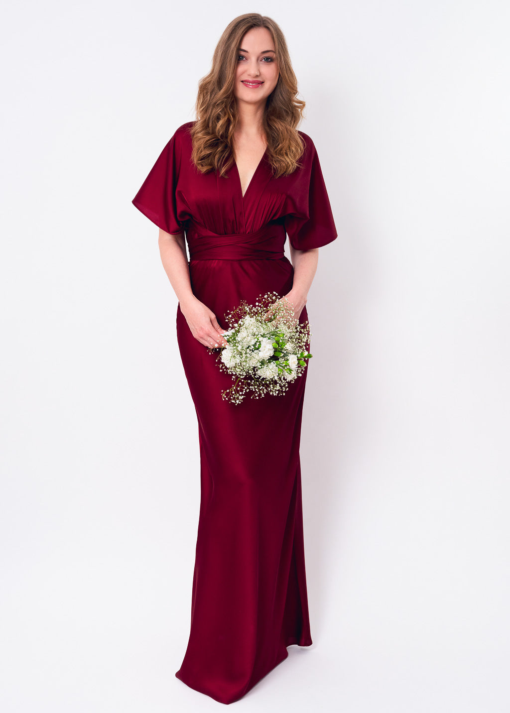 Burgundy infinity dress