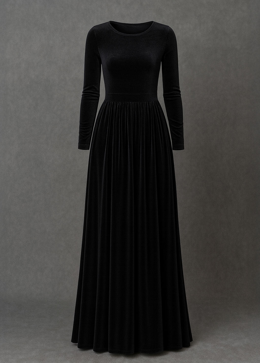 Gothic black velvet gown