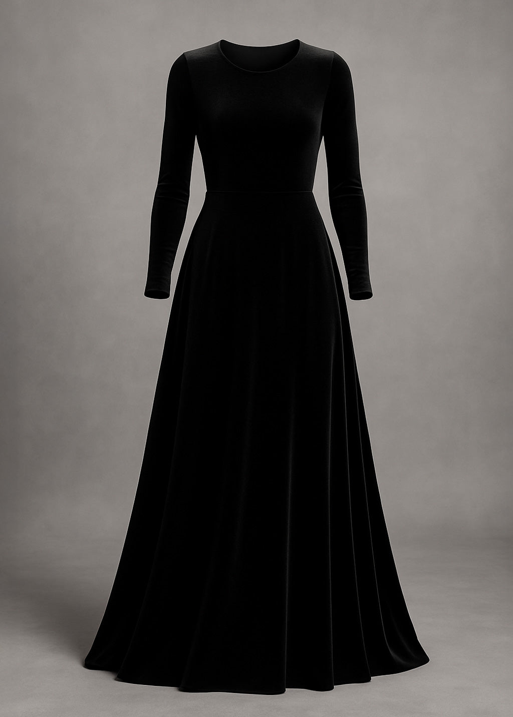 Black velvet Halloween dress