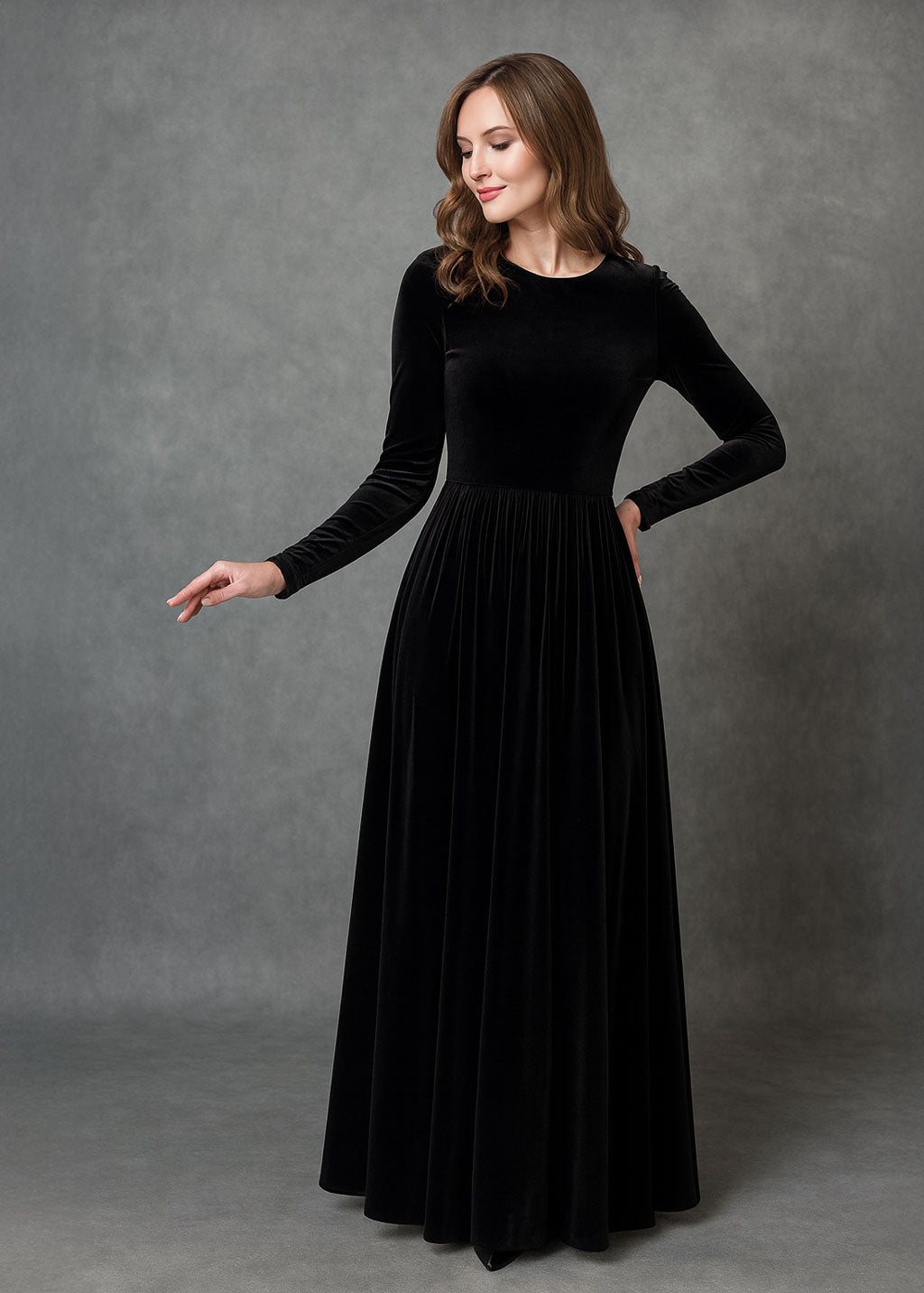 Spooky season formal velvet dress