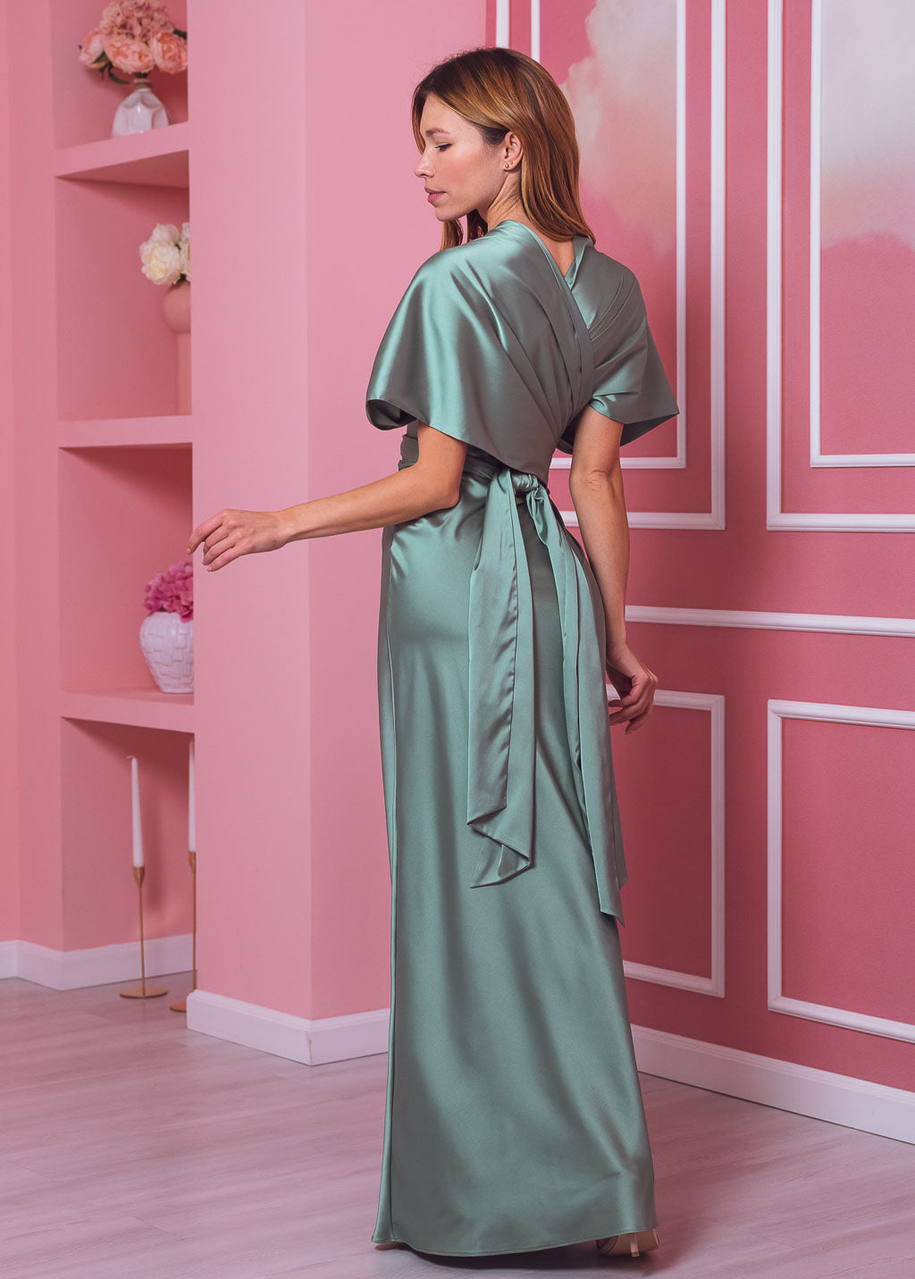 Sage green infinity dress