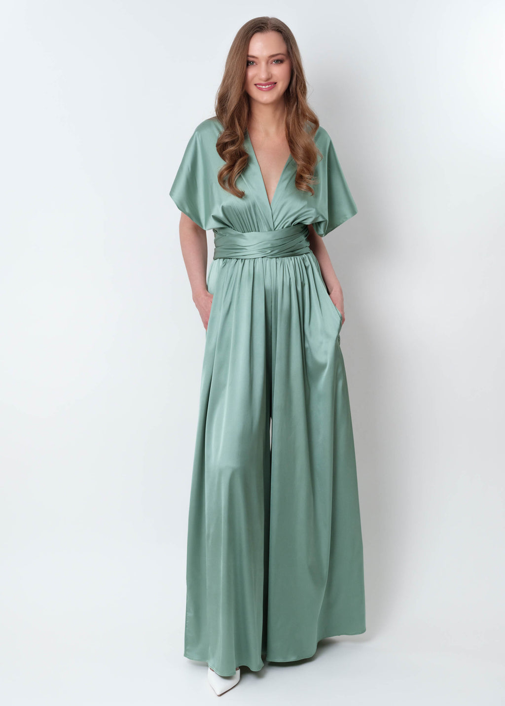 Sage green infinity jumpsuit