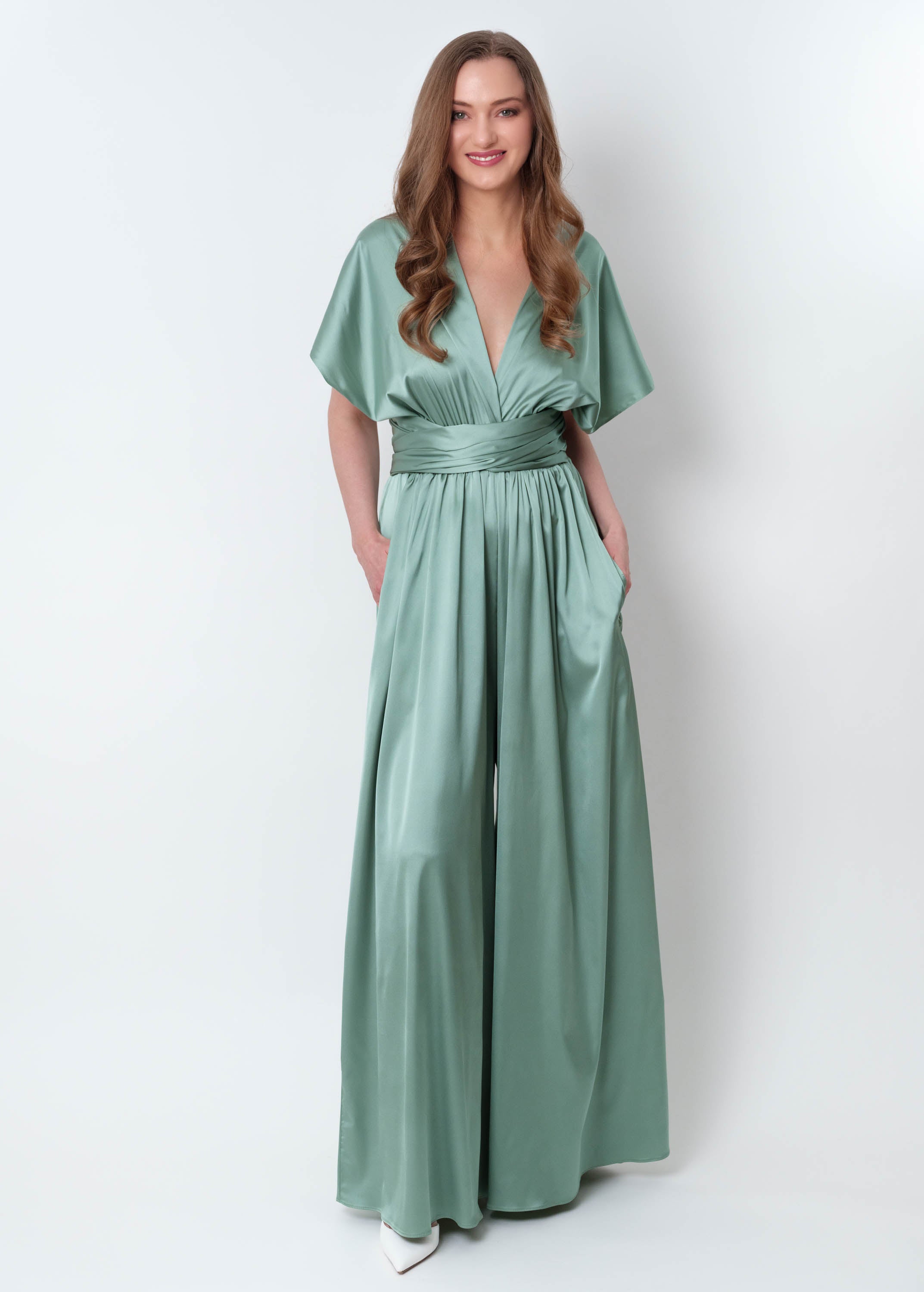 Sage green infinity jumpsuit