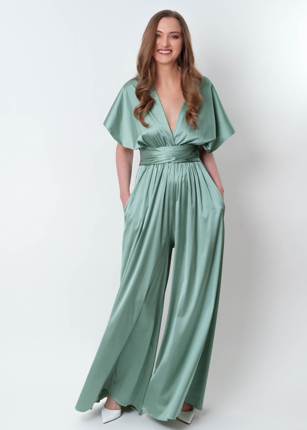 Sage green infinity jumpsuit