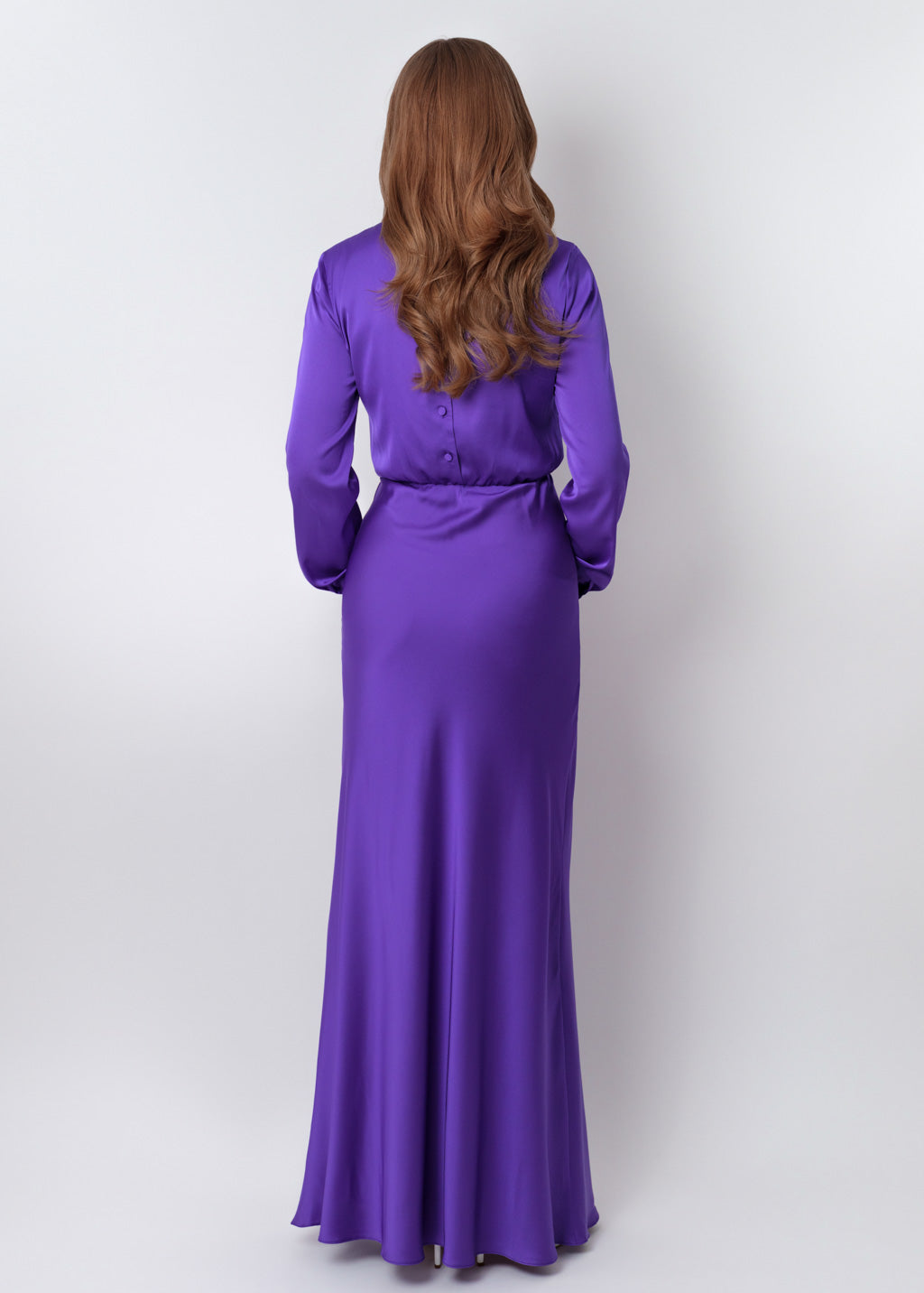 Purple silk long dress