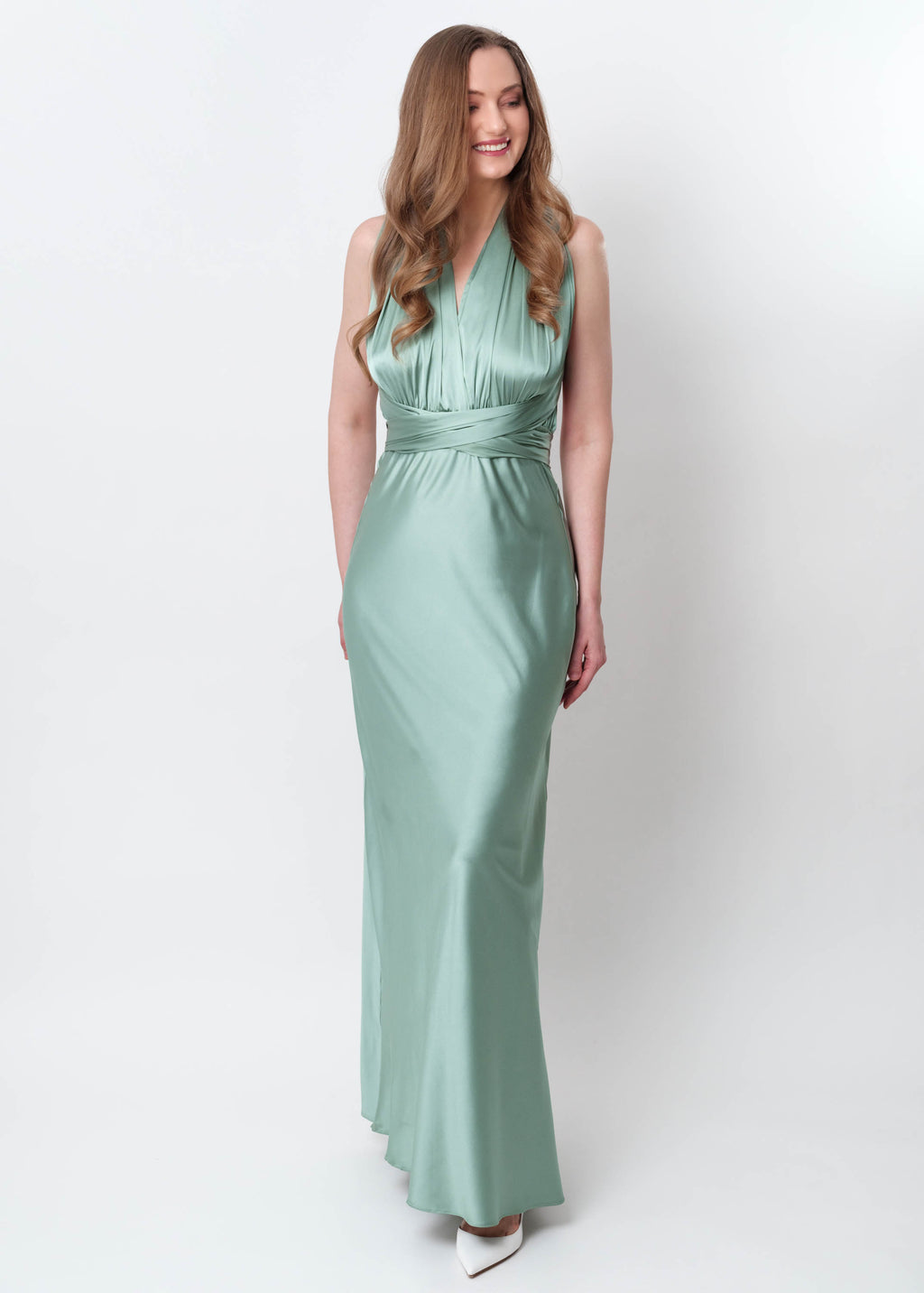 Sage green infinity long dress