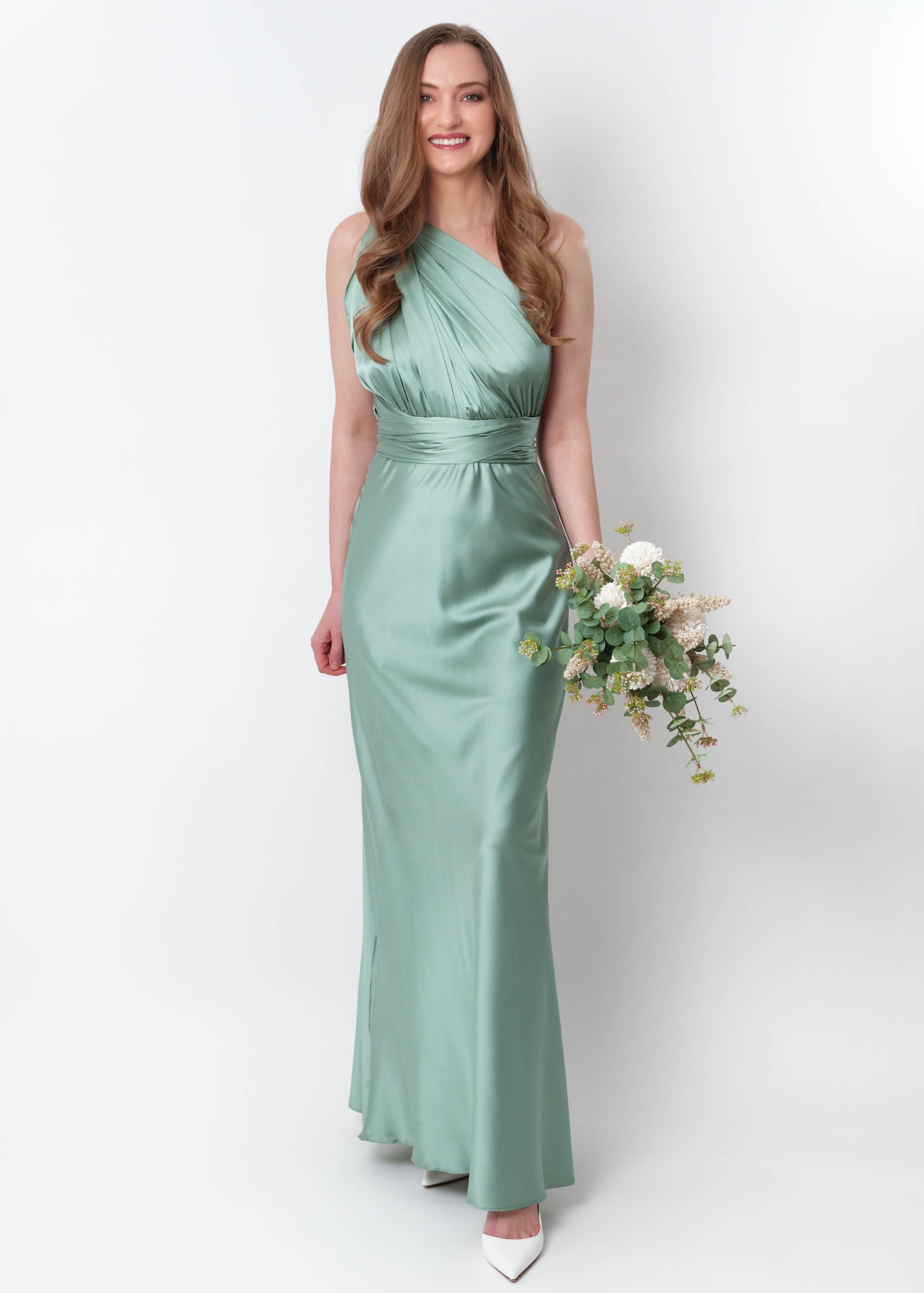 Sage green infinity long dress