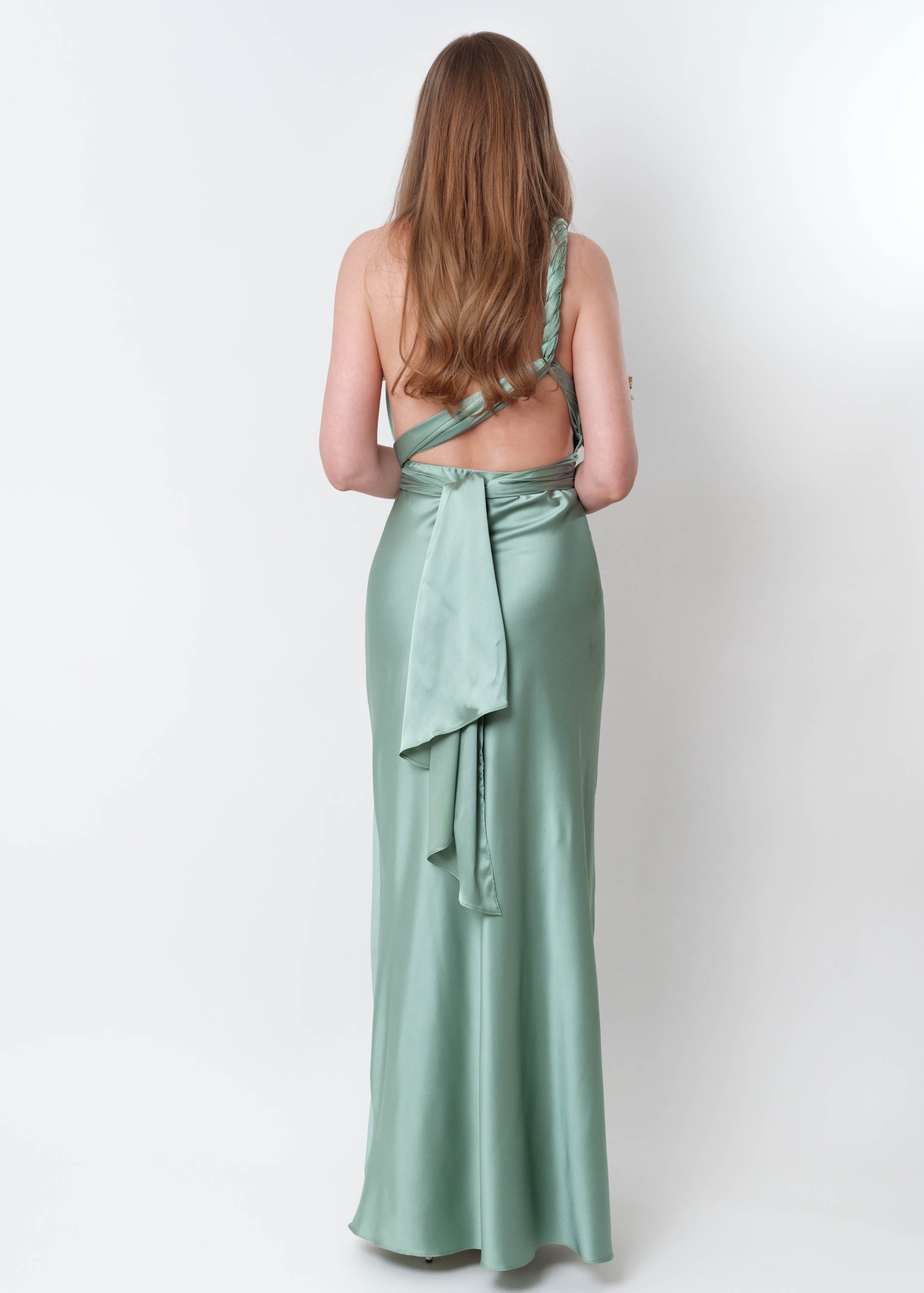 Sage green infinity long dress