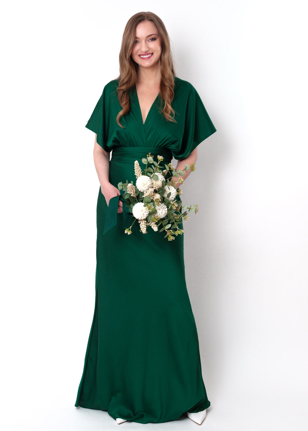 Dark green infinity long dress