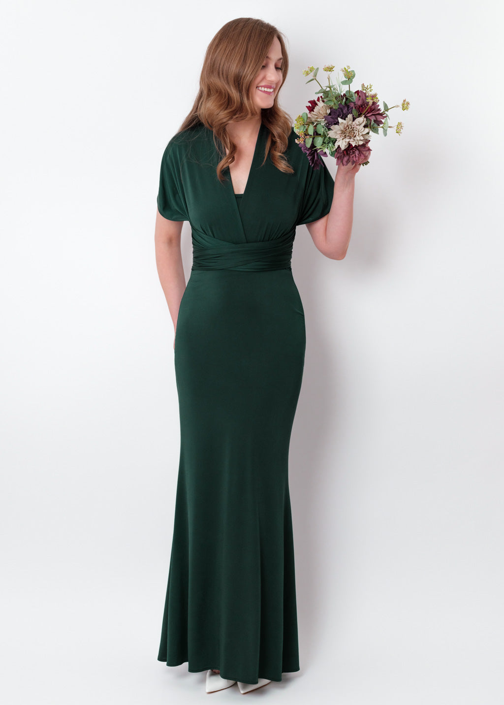 Dark green infinity bodycon dress