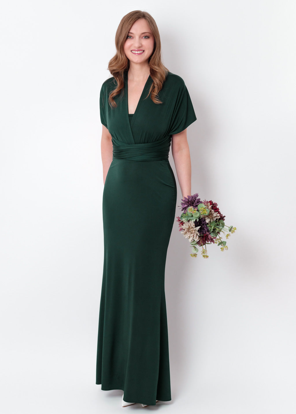 Dark green infinity bodycon dress