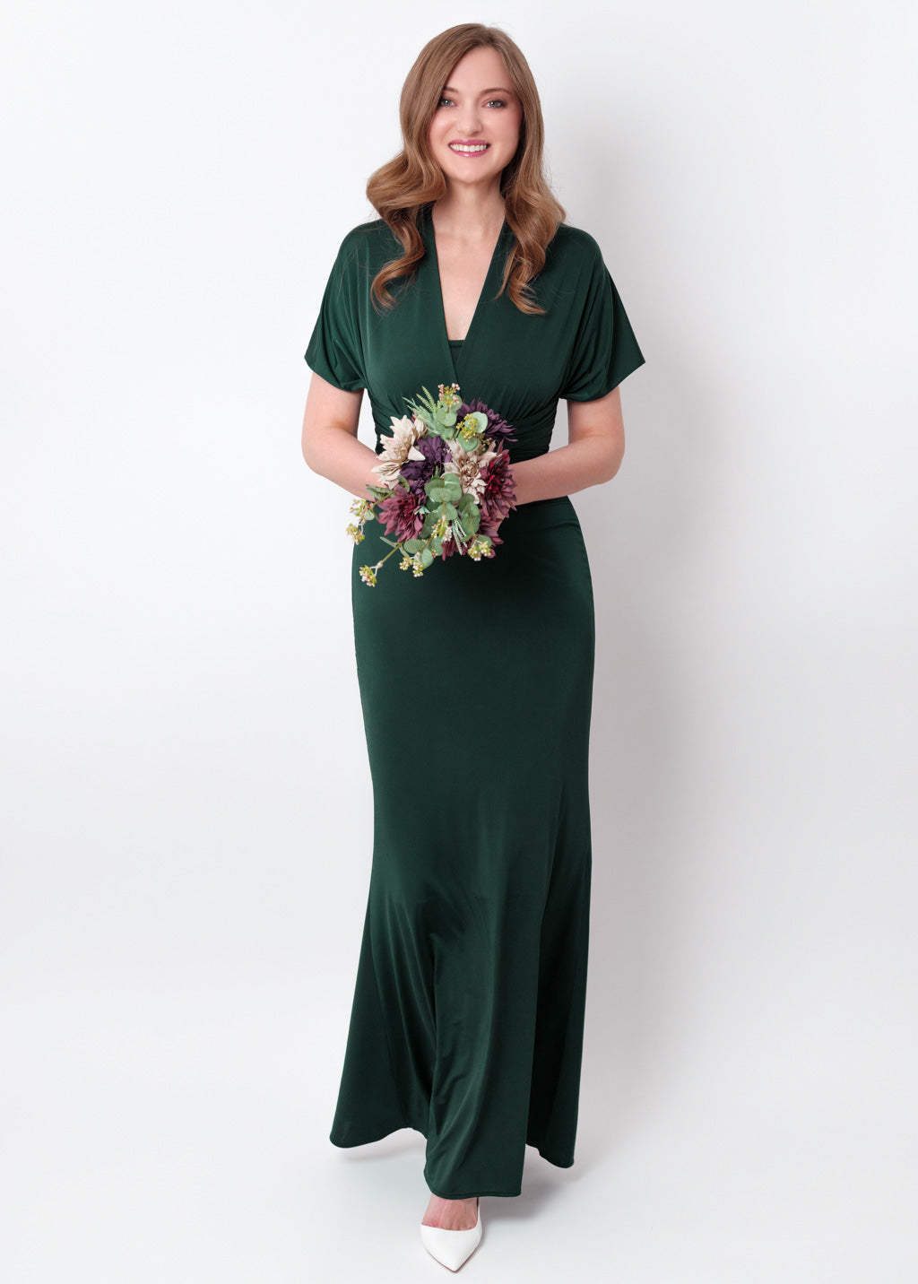 Dark green infinity bodycon dress