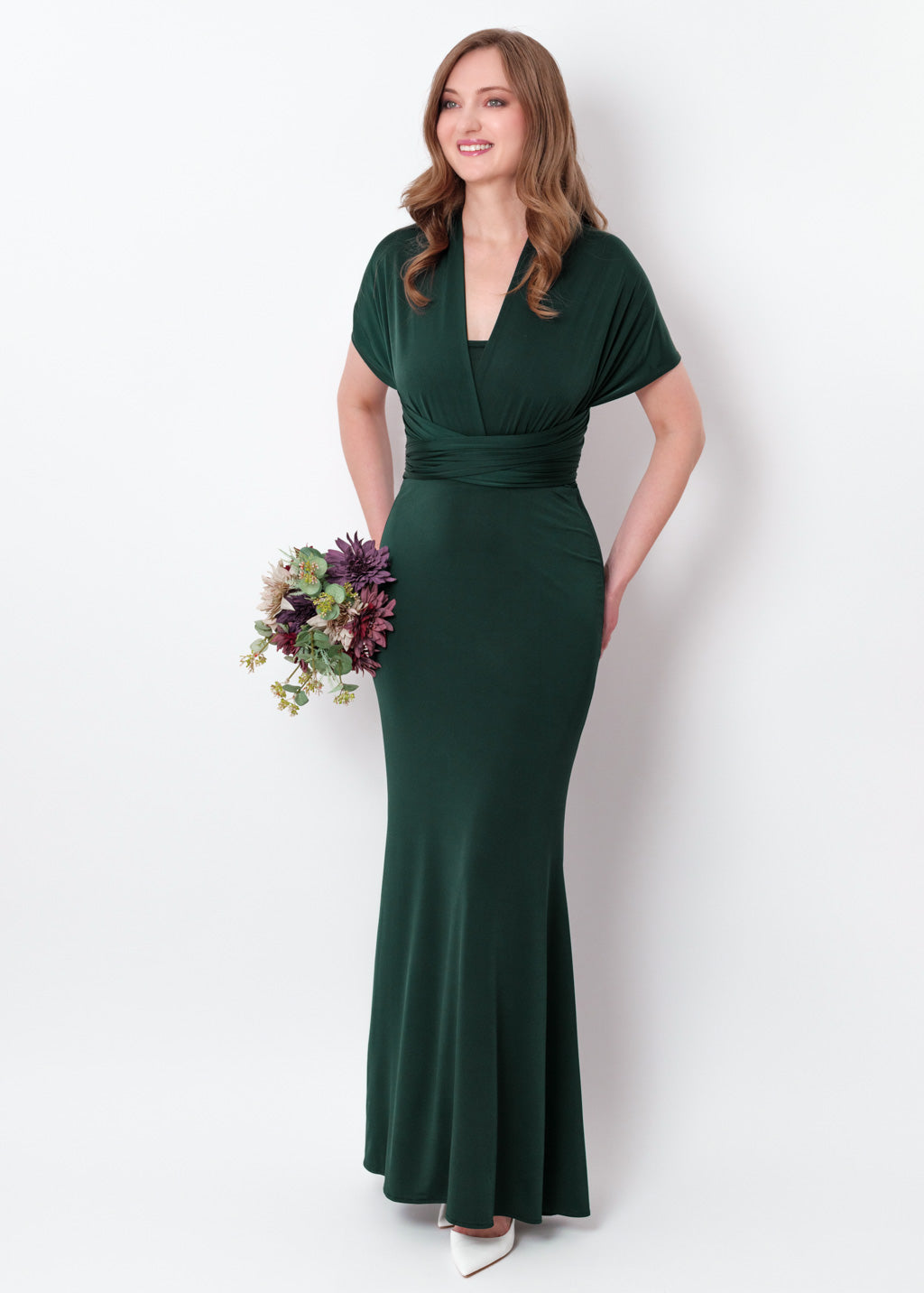 Dark green infinity bodycon dress