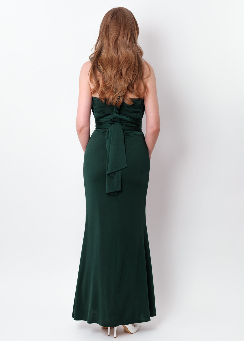 Dark green infinity bodycon dress