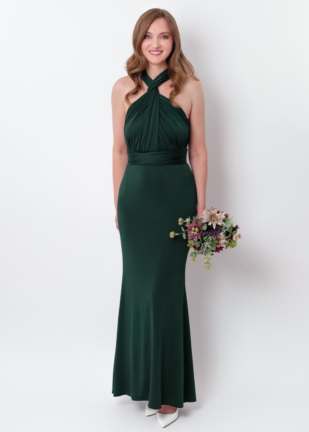 Dark green infinity bodycon dress