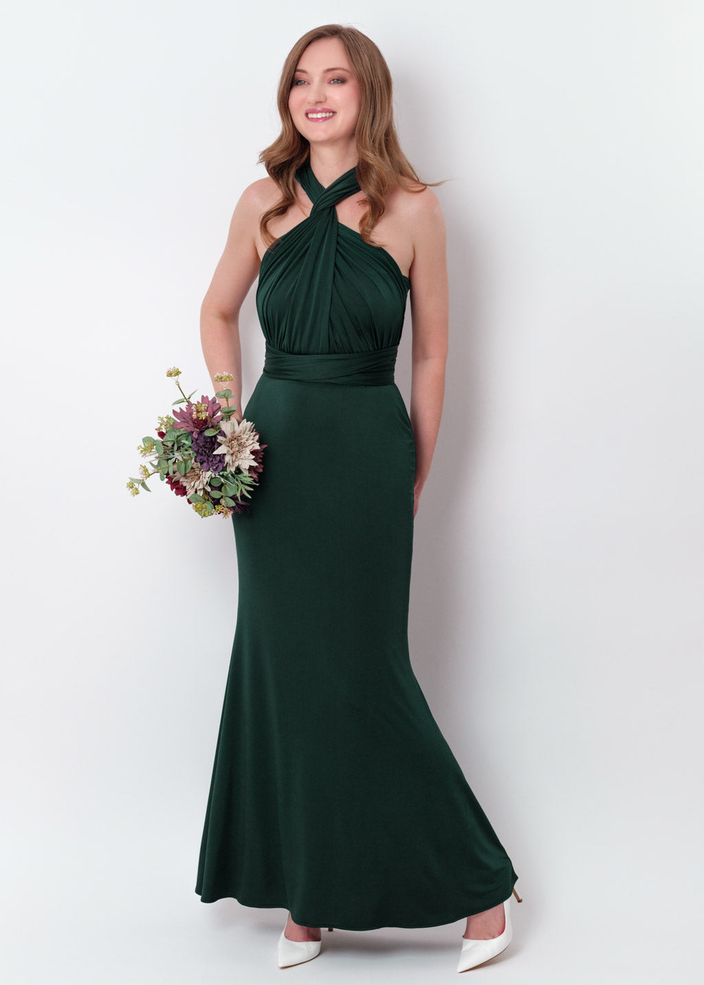 Dark green infinity bodycon dress