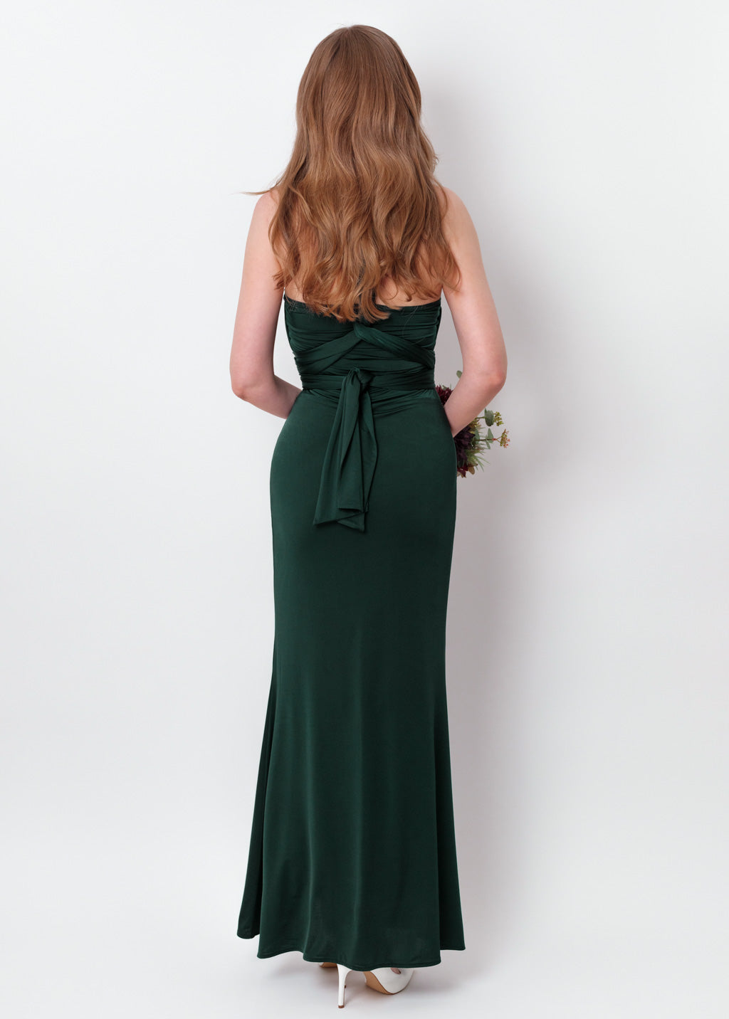 Dark green infinity bodycon dress