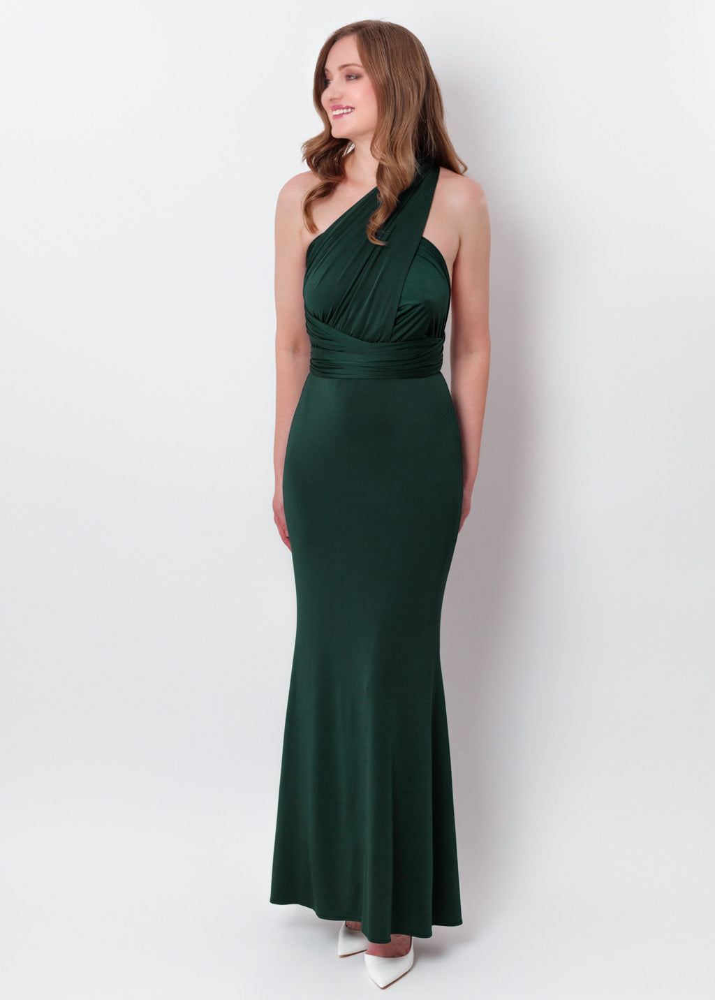Dark green infinity bodycon dress