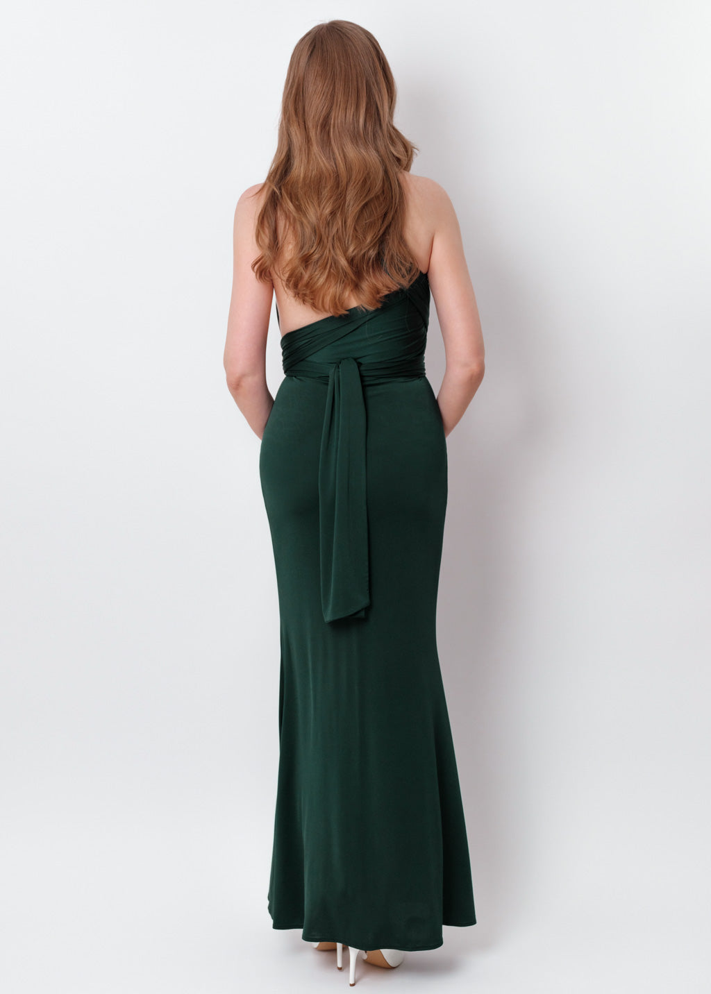Dark green infinity bodycon dress