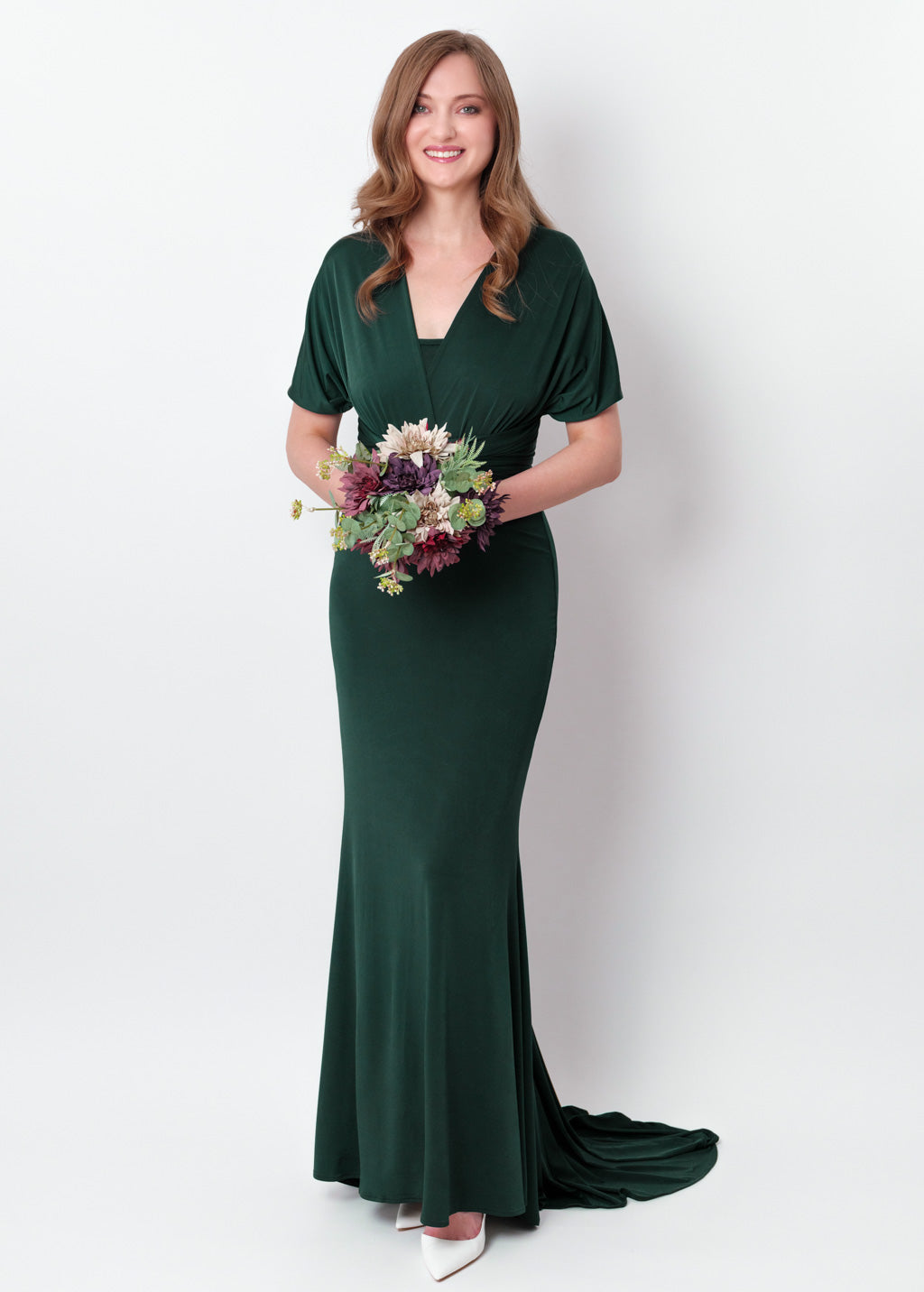 Dark green infinity mermaid train dress