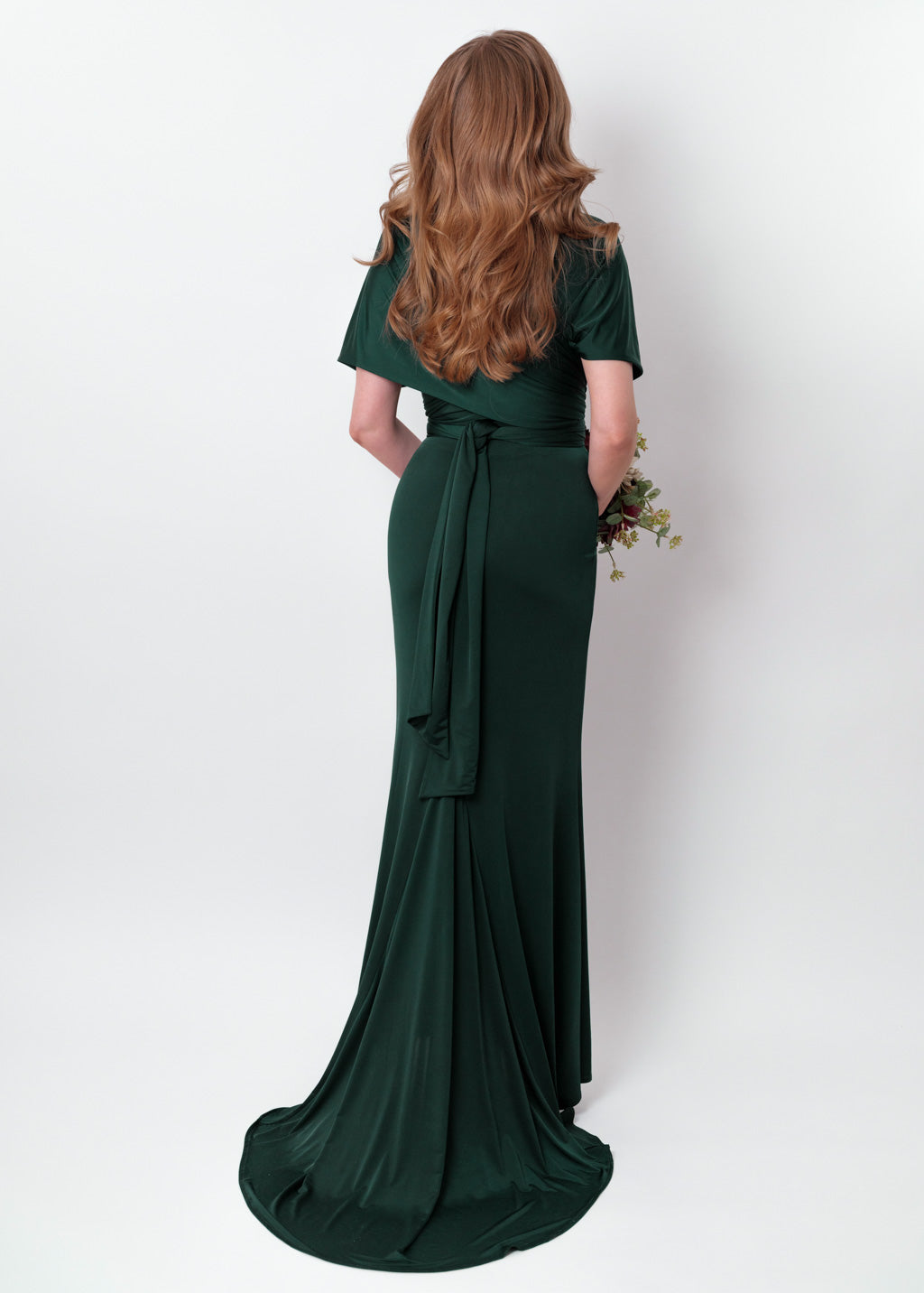 Dark green infinity mermaid train dress