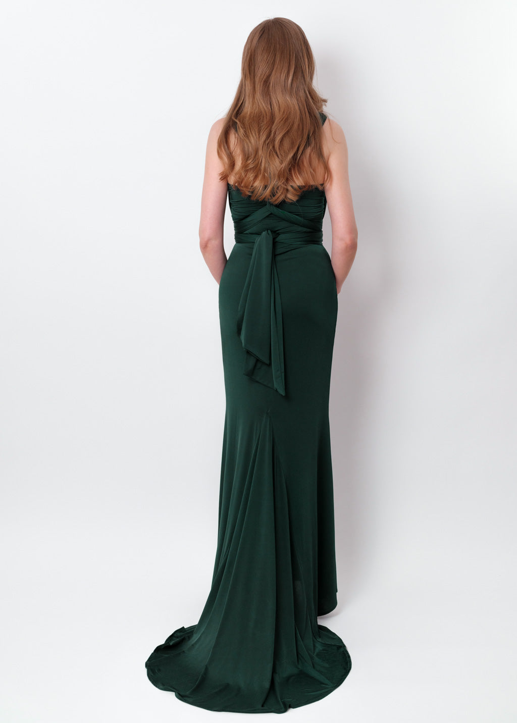 Dark green infinity mermaid train dress