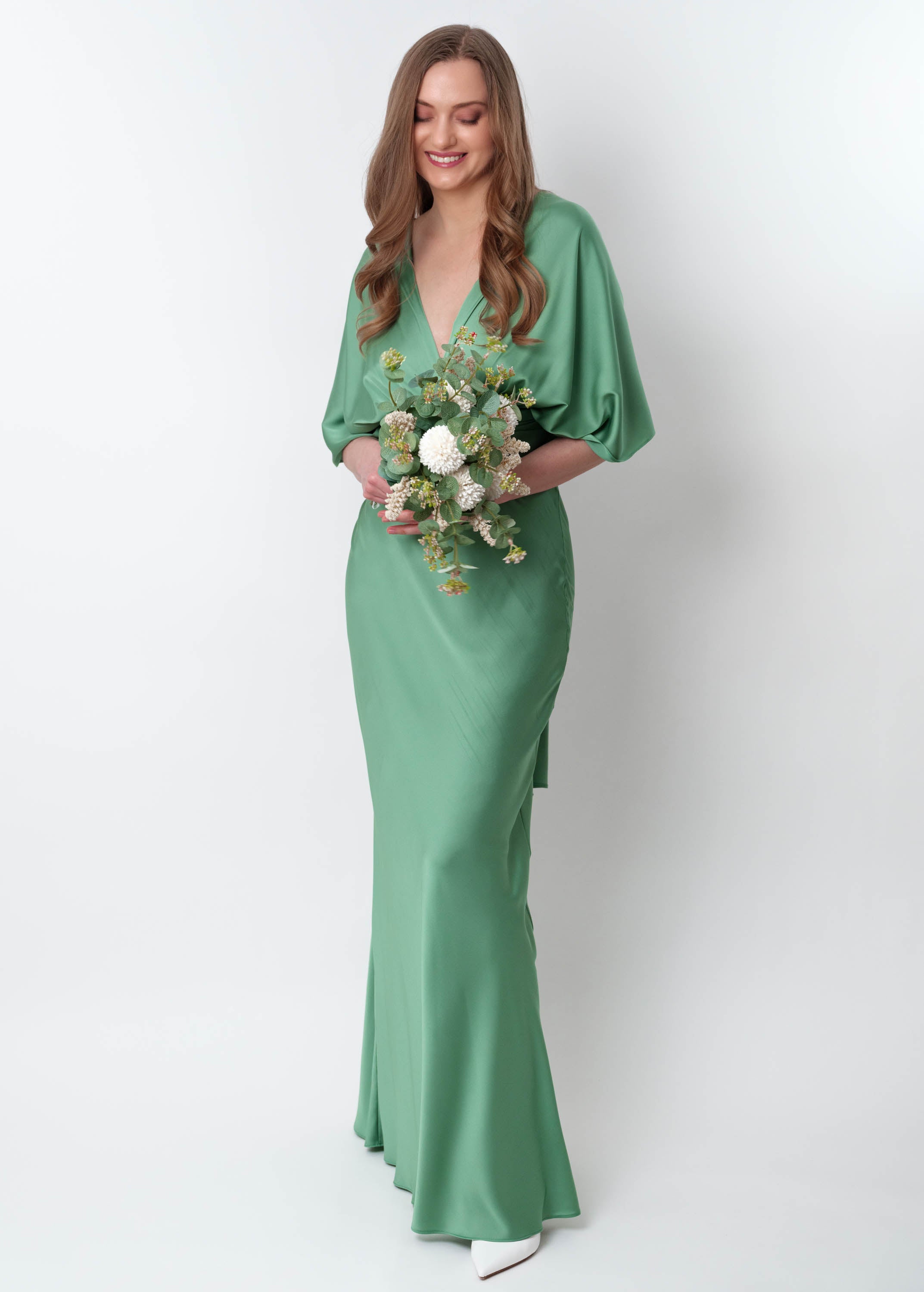 Olive green infinity long dress