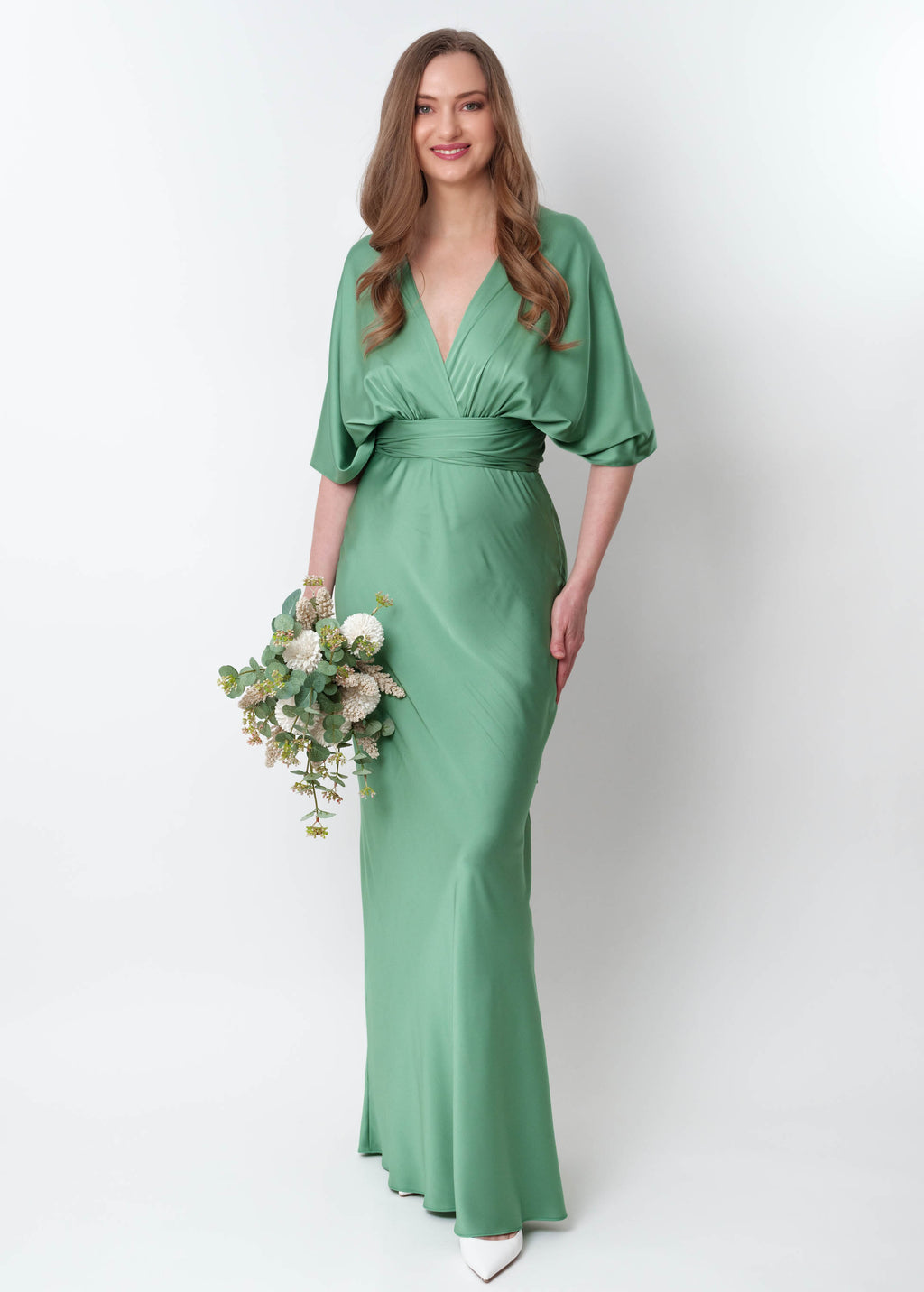 Olive green infinity long dress