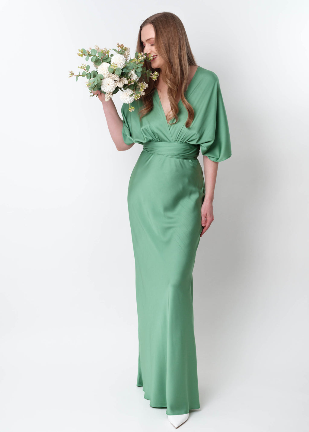 Olive green infinity long dress