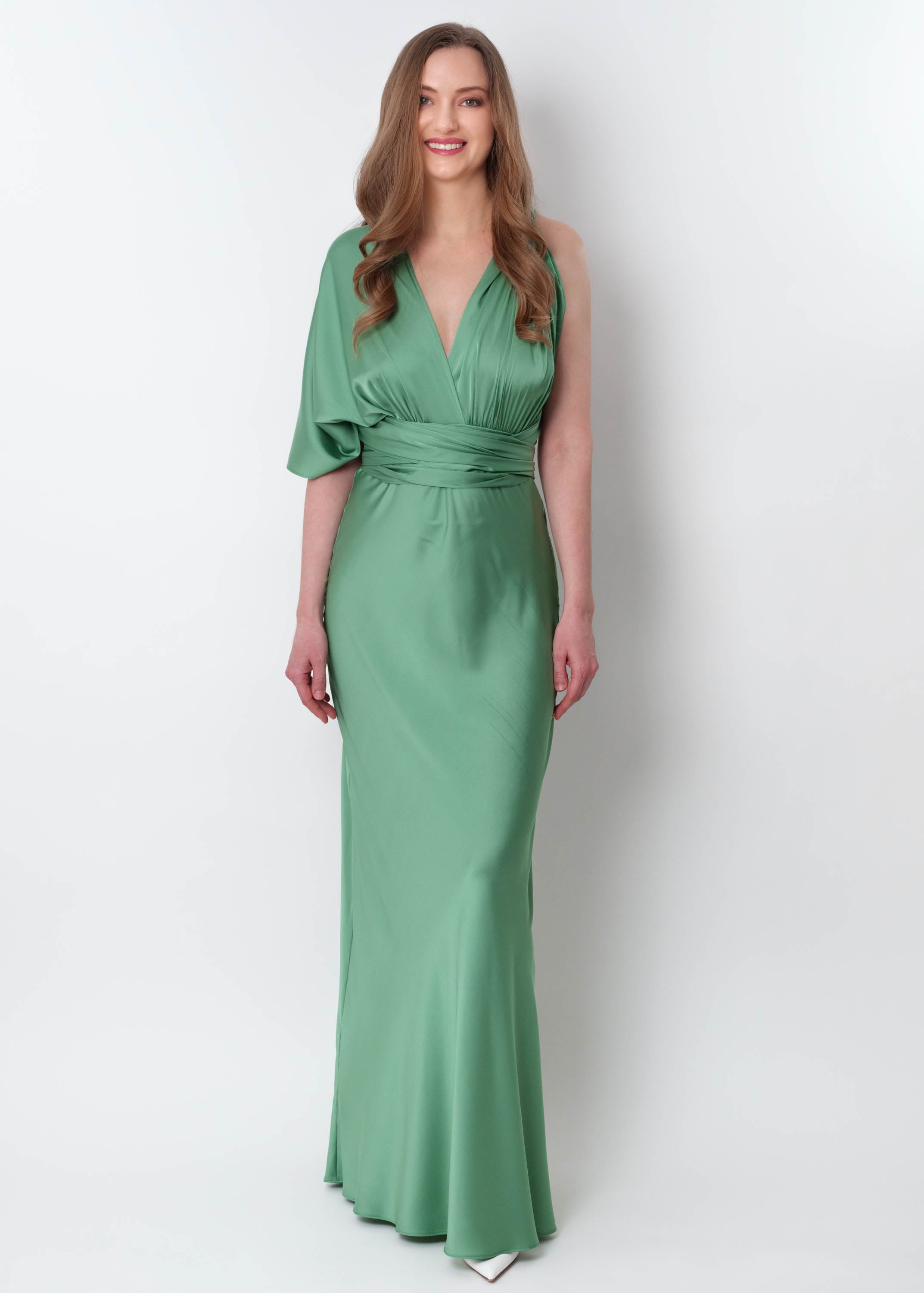Olive green infinity long dress