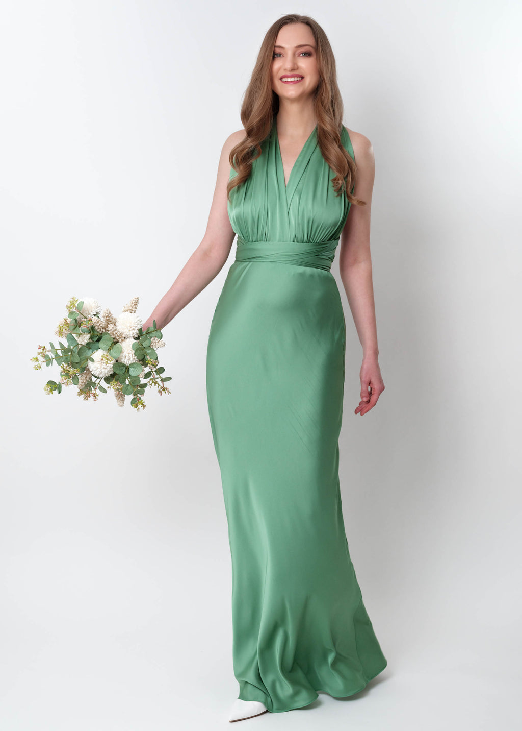 Olive green infinity long dress
