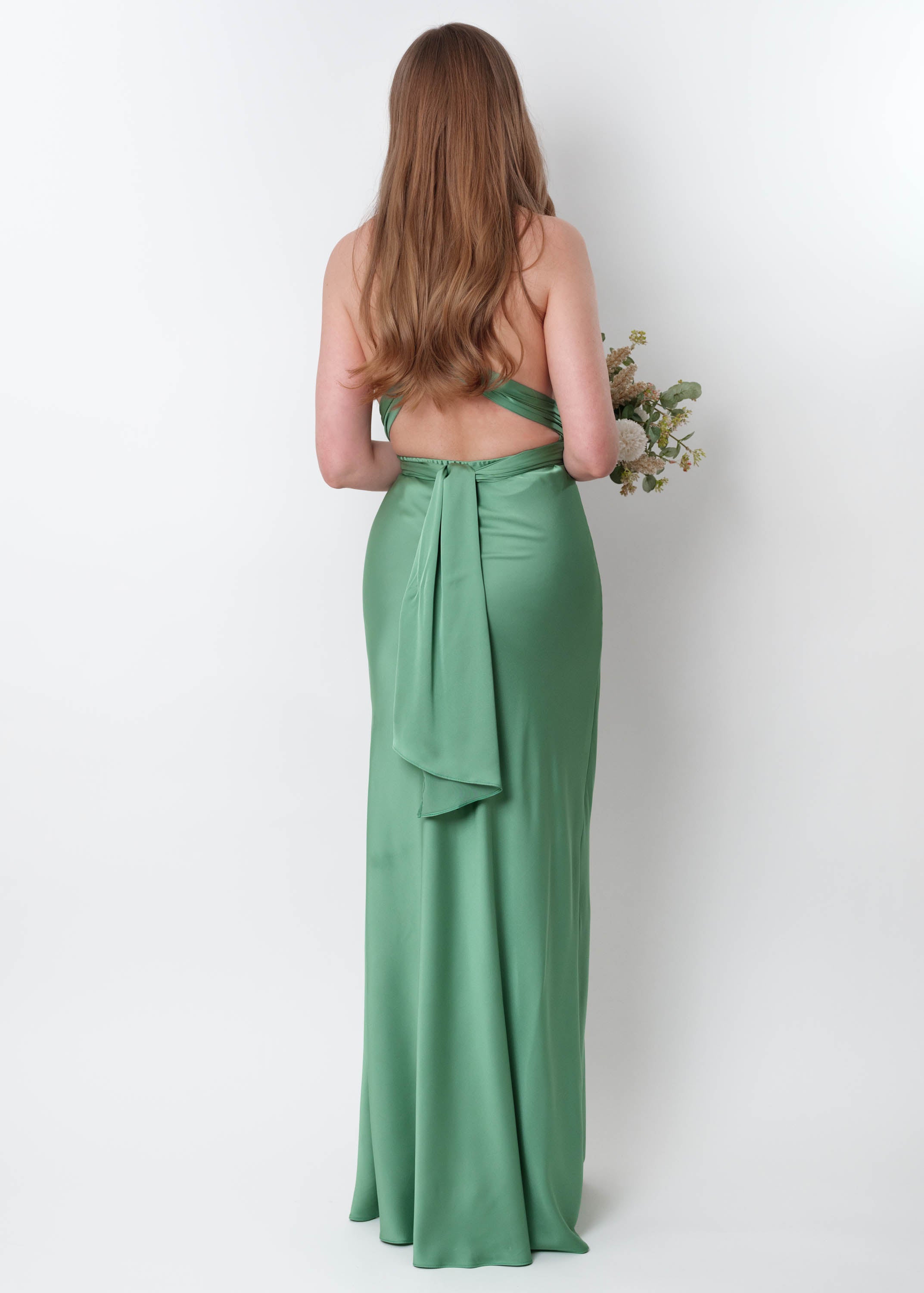 Olive green infinity long dress