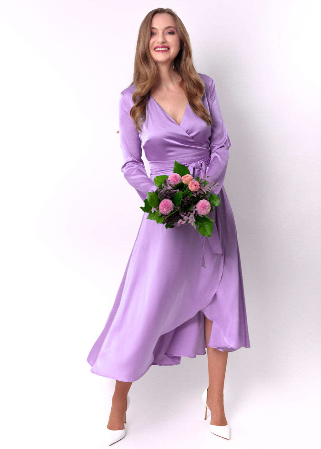 Lilac wrap dress