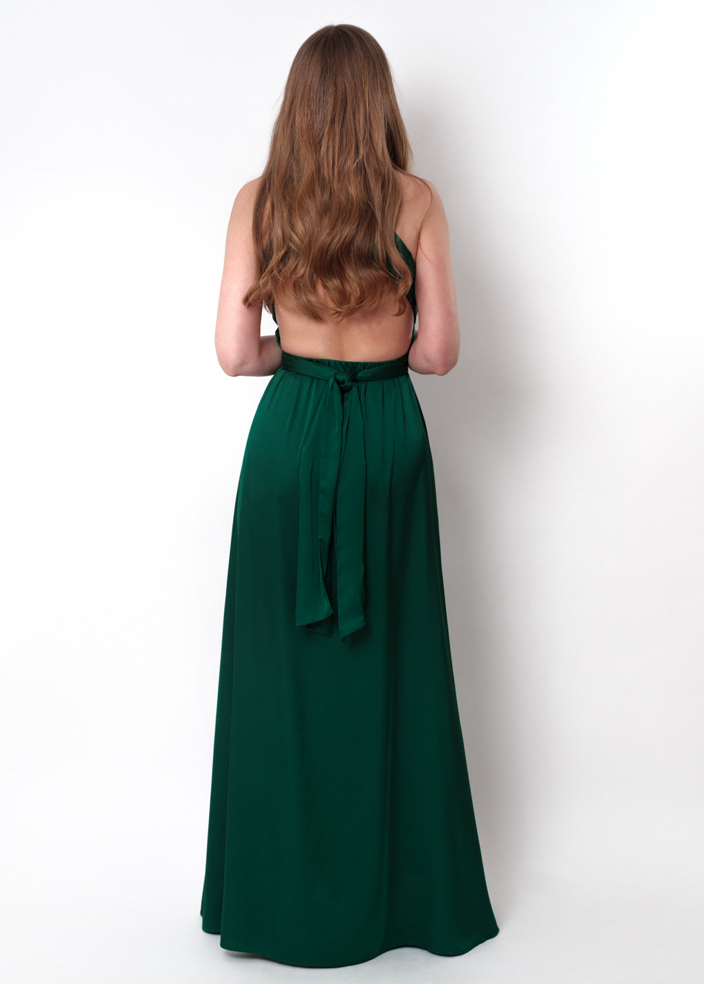 Dark green infinity slit long dress