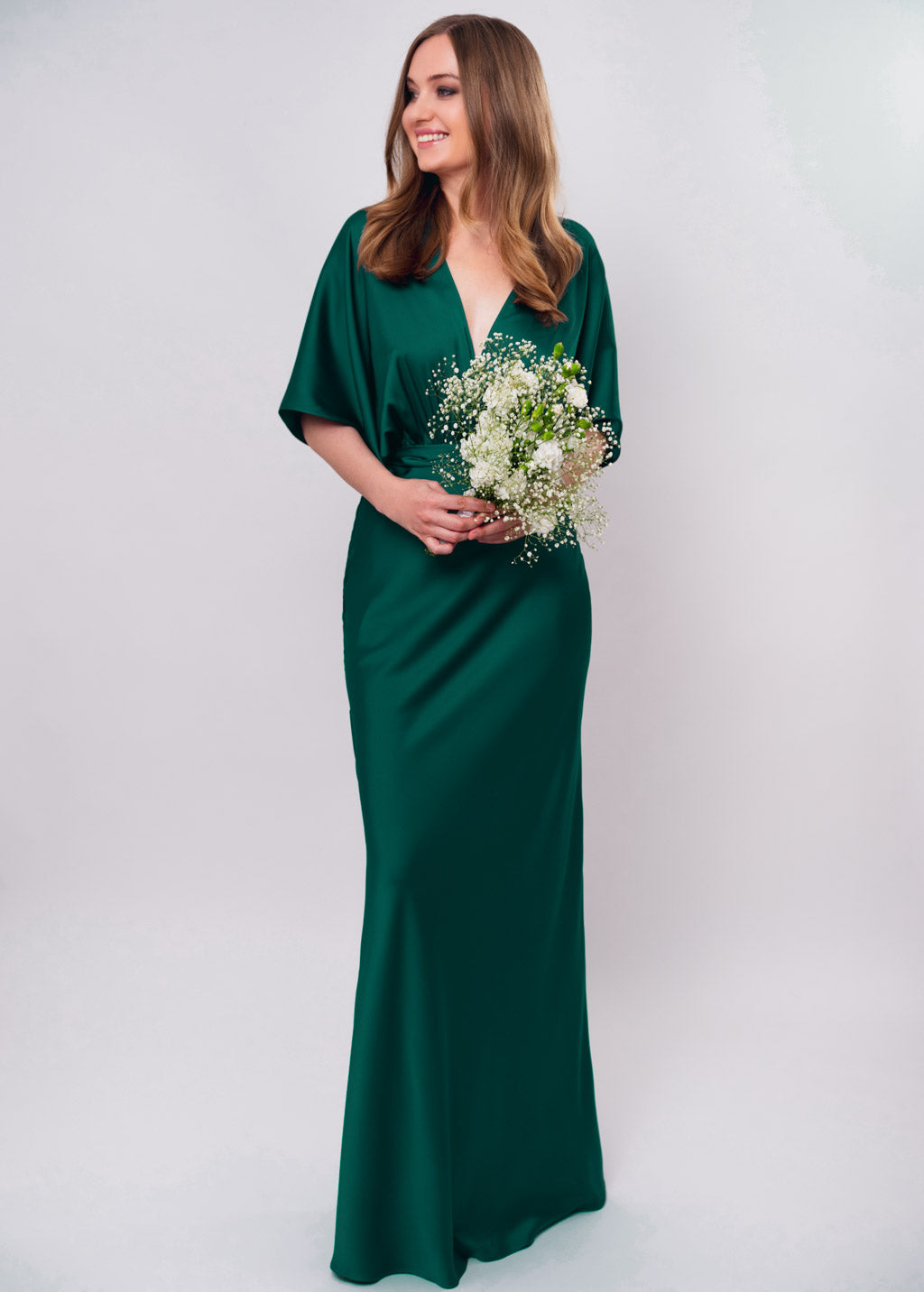 Dark green infinity dress