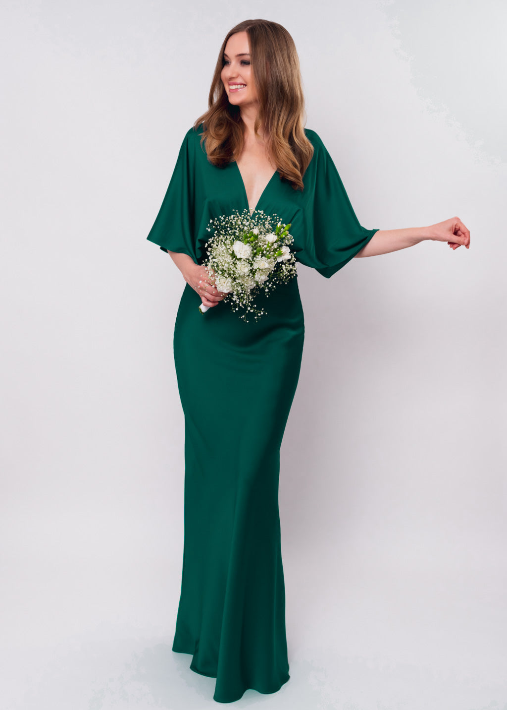 Dark green infinity dress