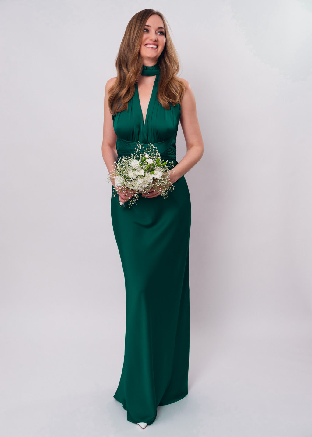 Dark green infinity dress