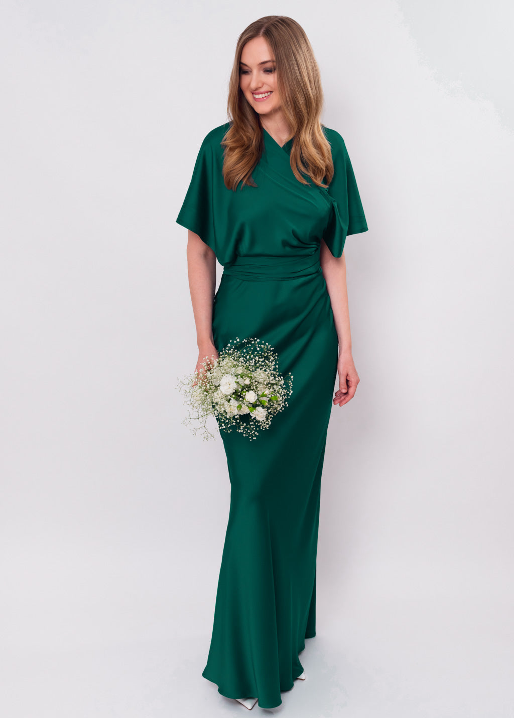 Dark green infinity dress