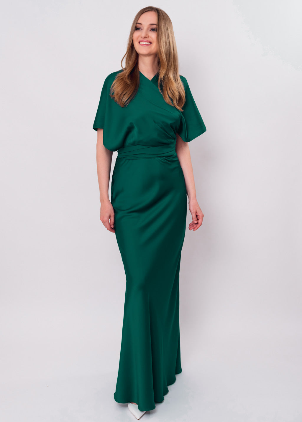 Dark green infinity dress