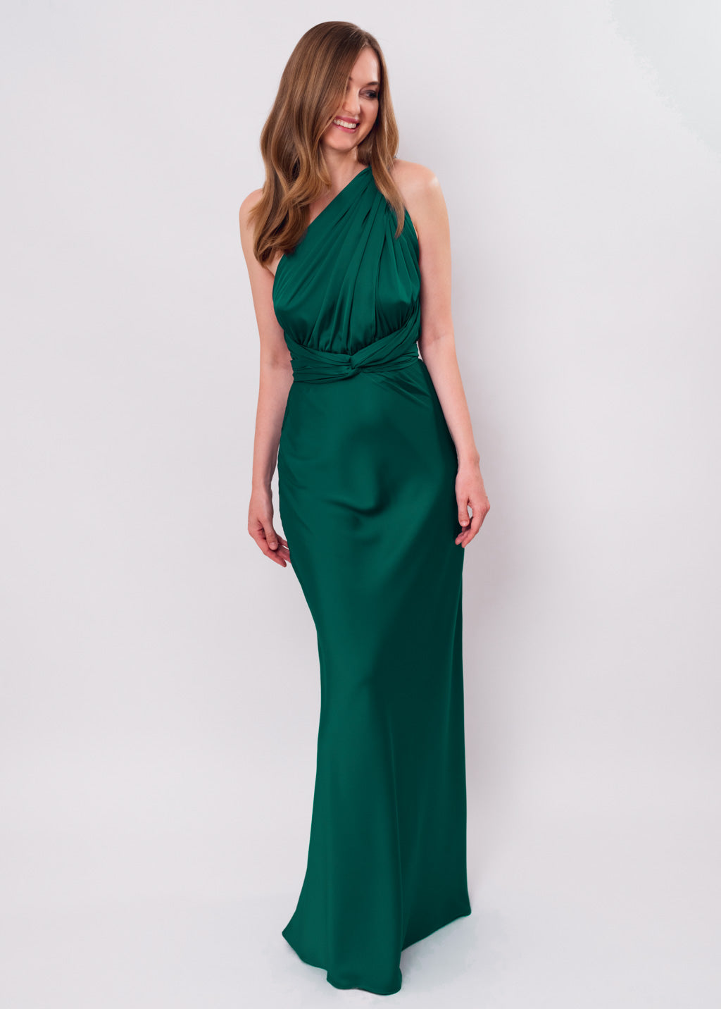Dark green infinity dress