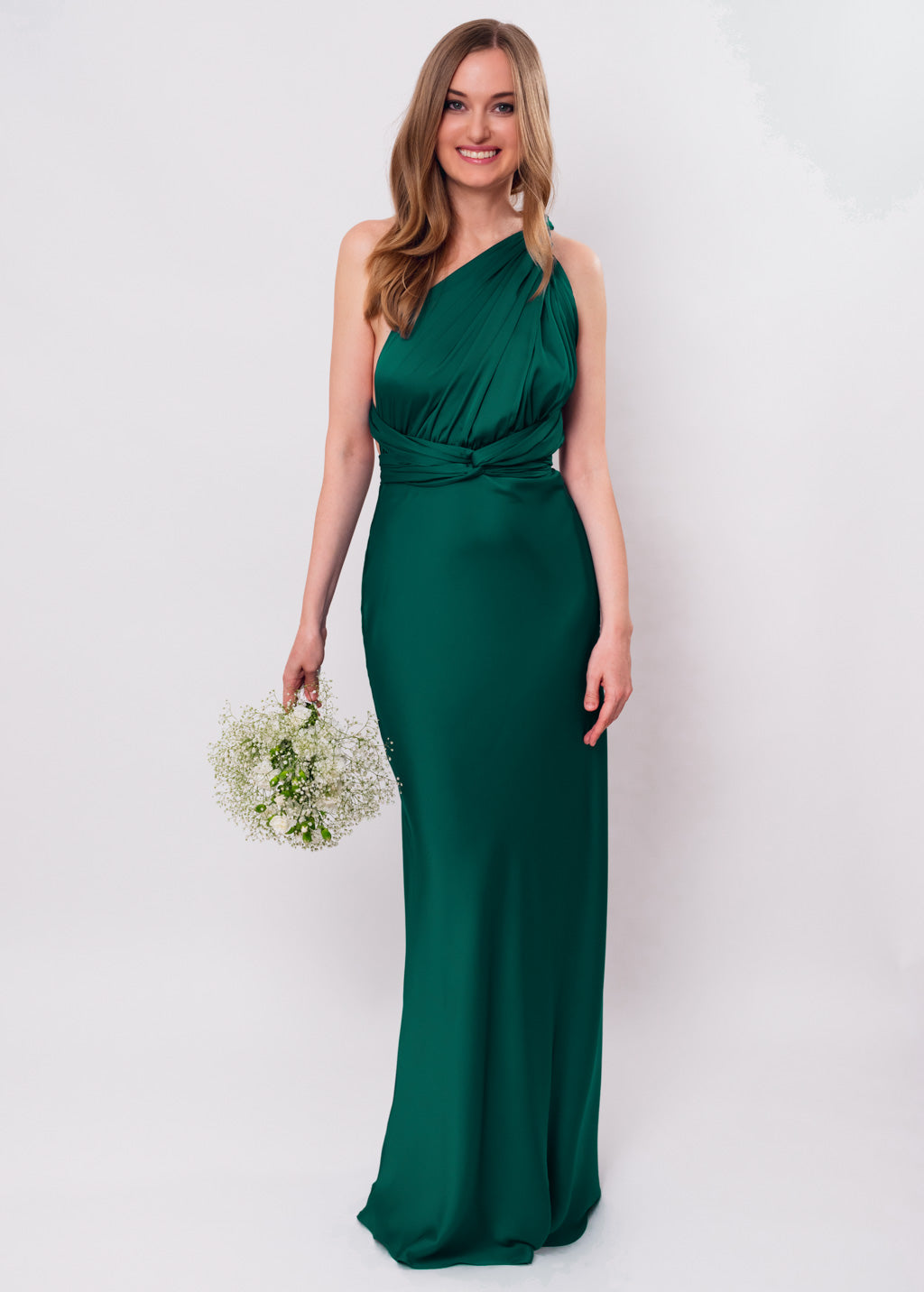 Dark green infinity dress