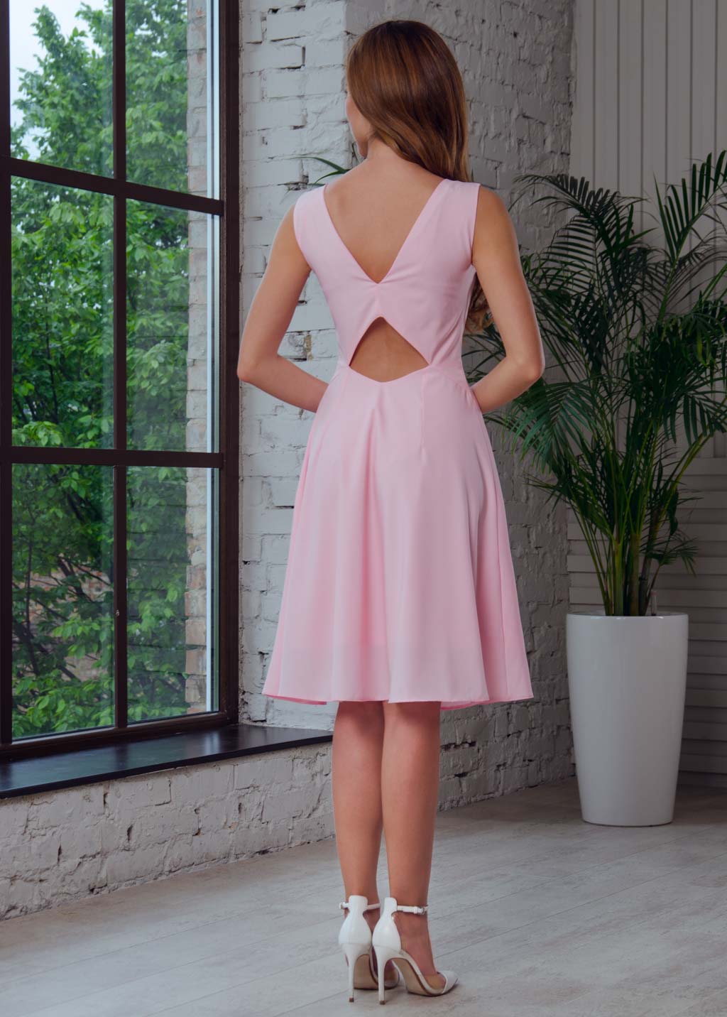 Mommy and me blush pink adult dress