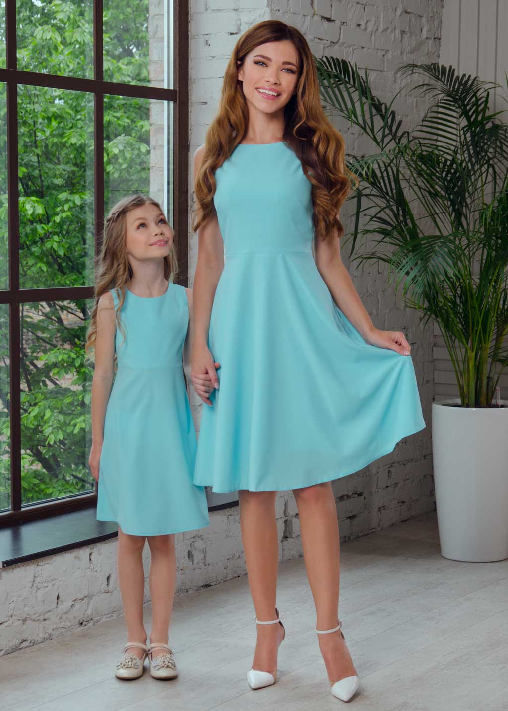 Mommy and me mint adult dress