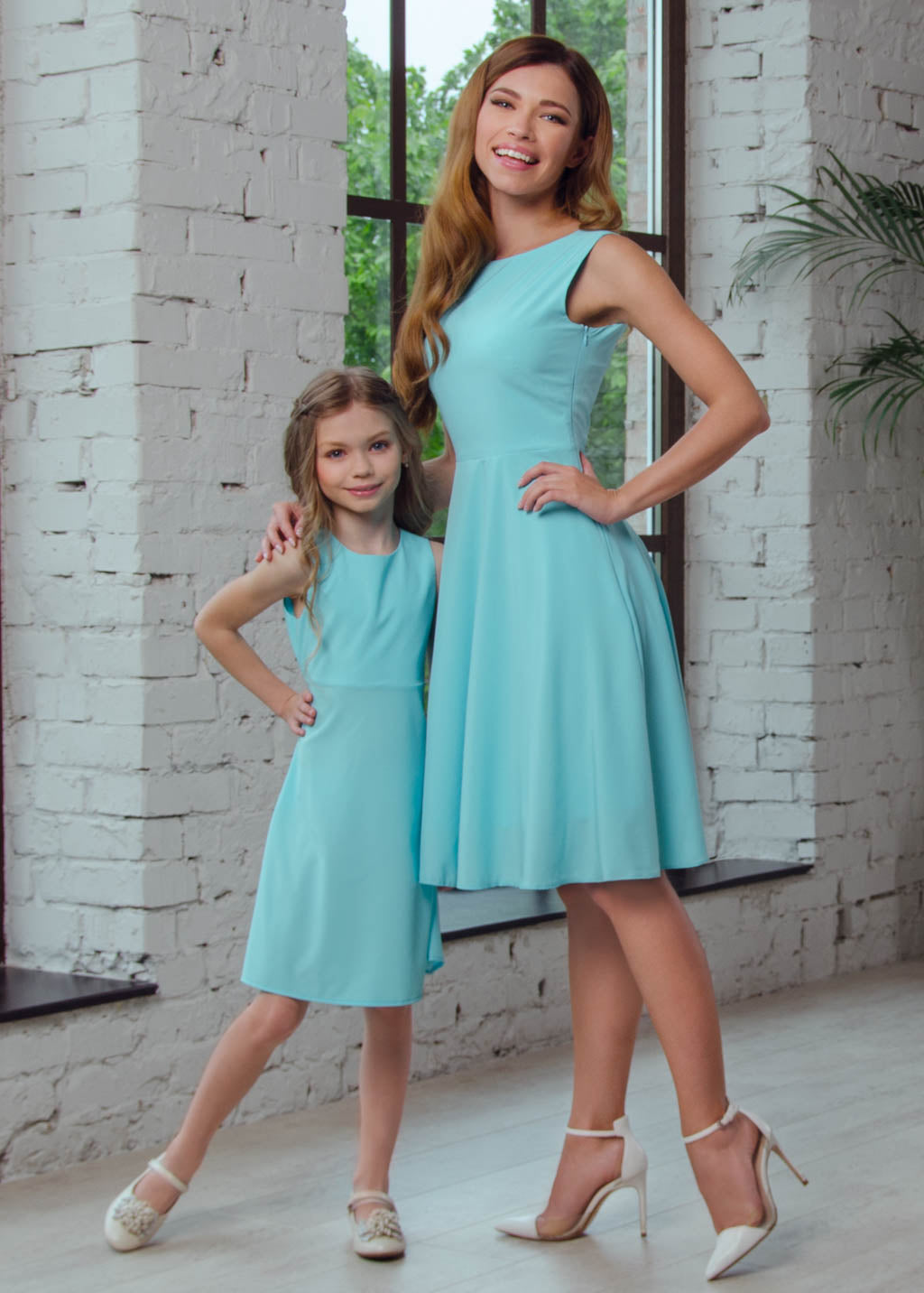 Mommy and me mint adult dress