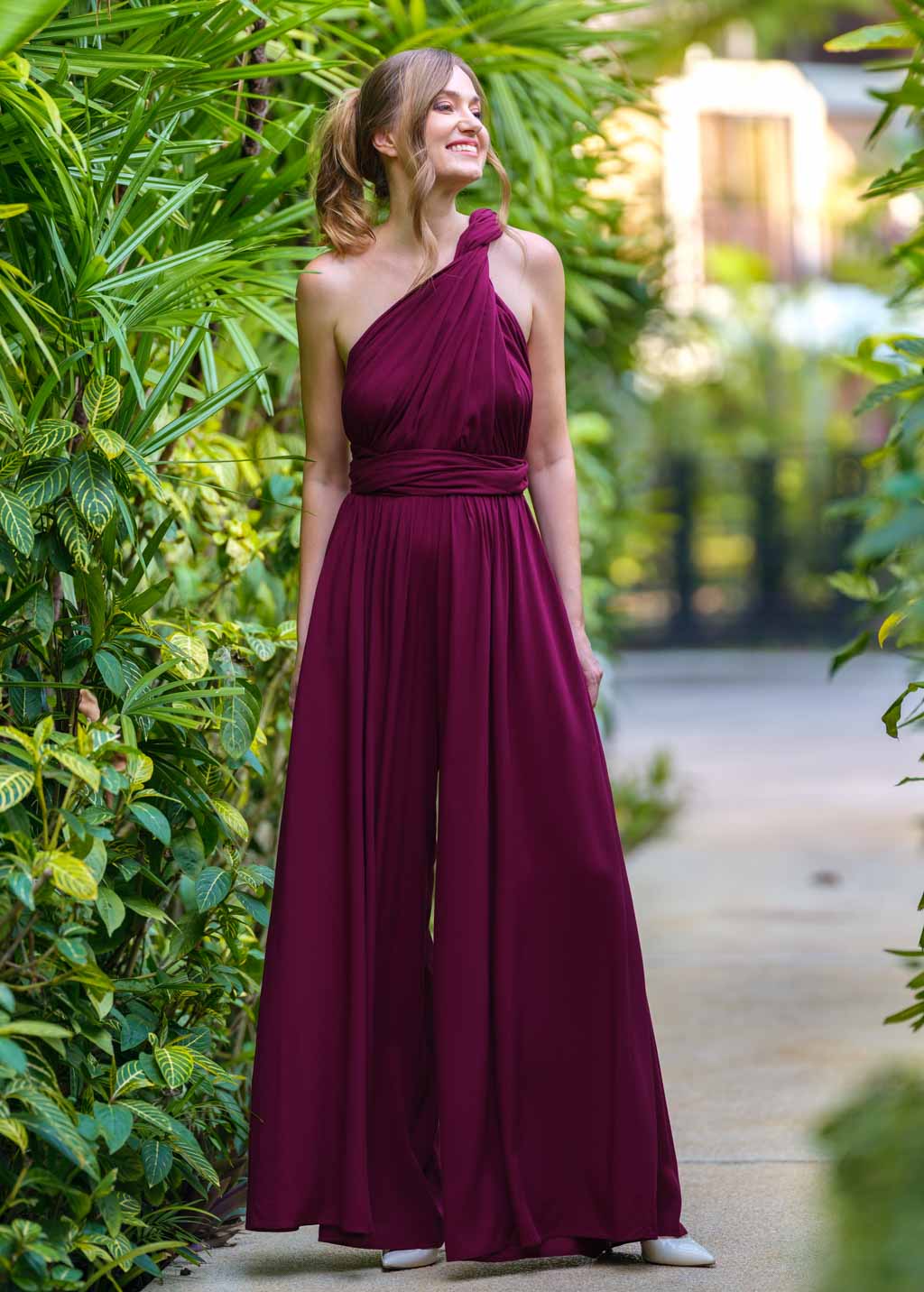 Burgundy infinity jumpsuit