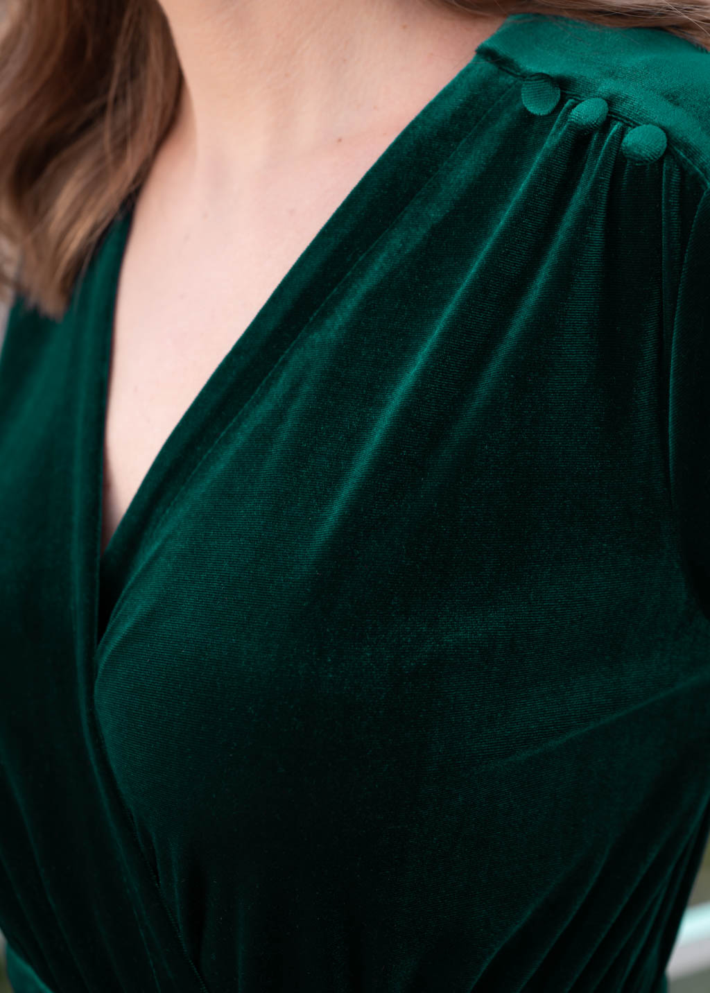 Emerald green velvet suit set