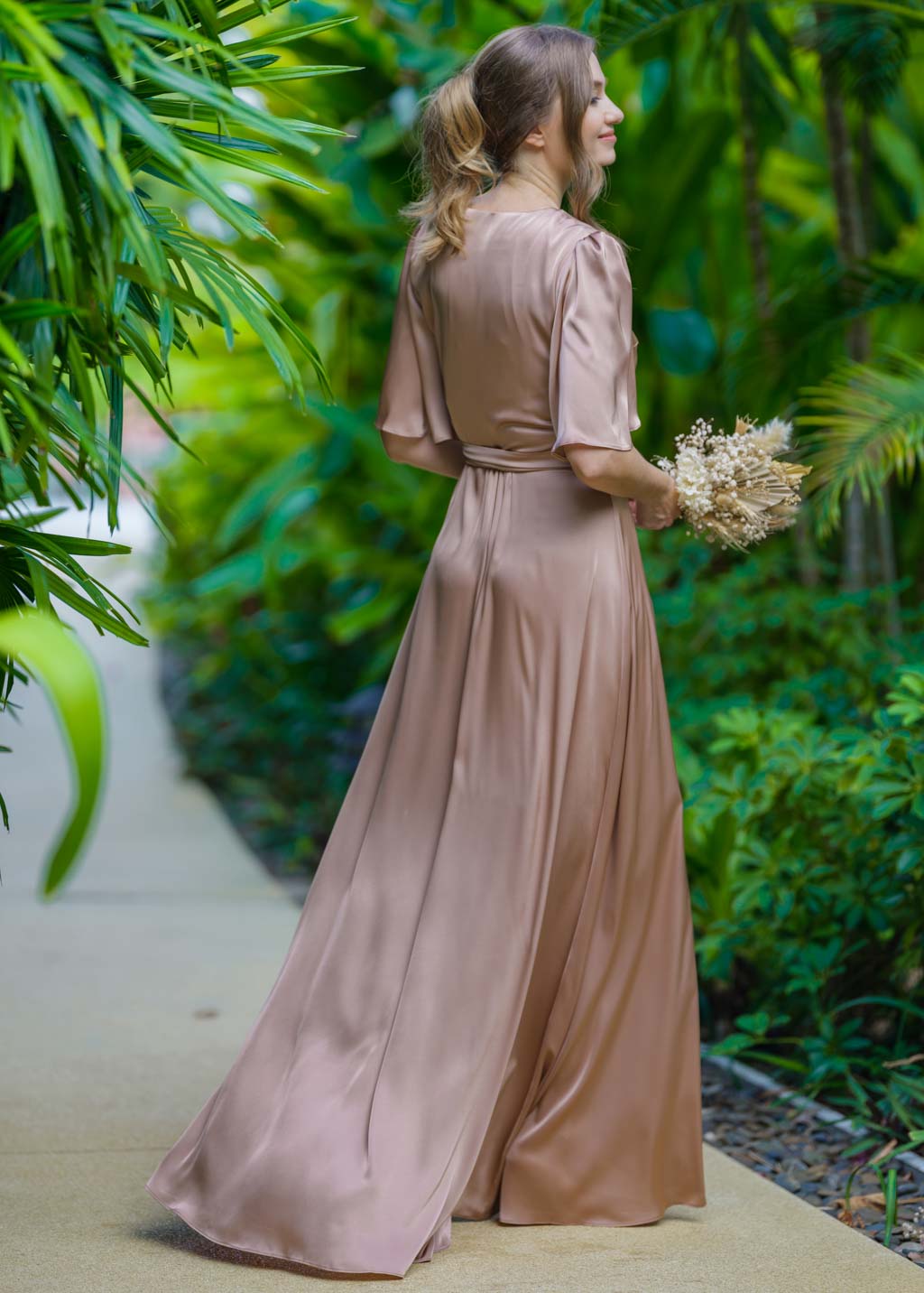 Cappuccino wrap long dress